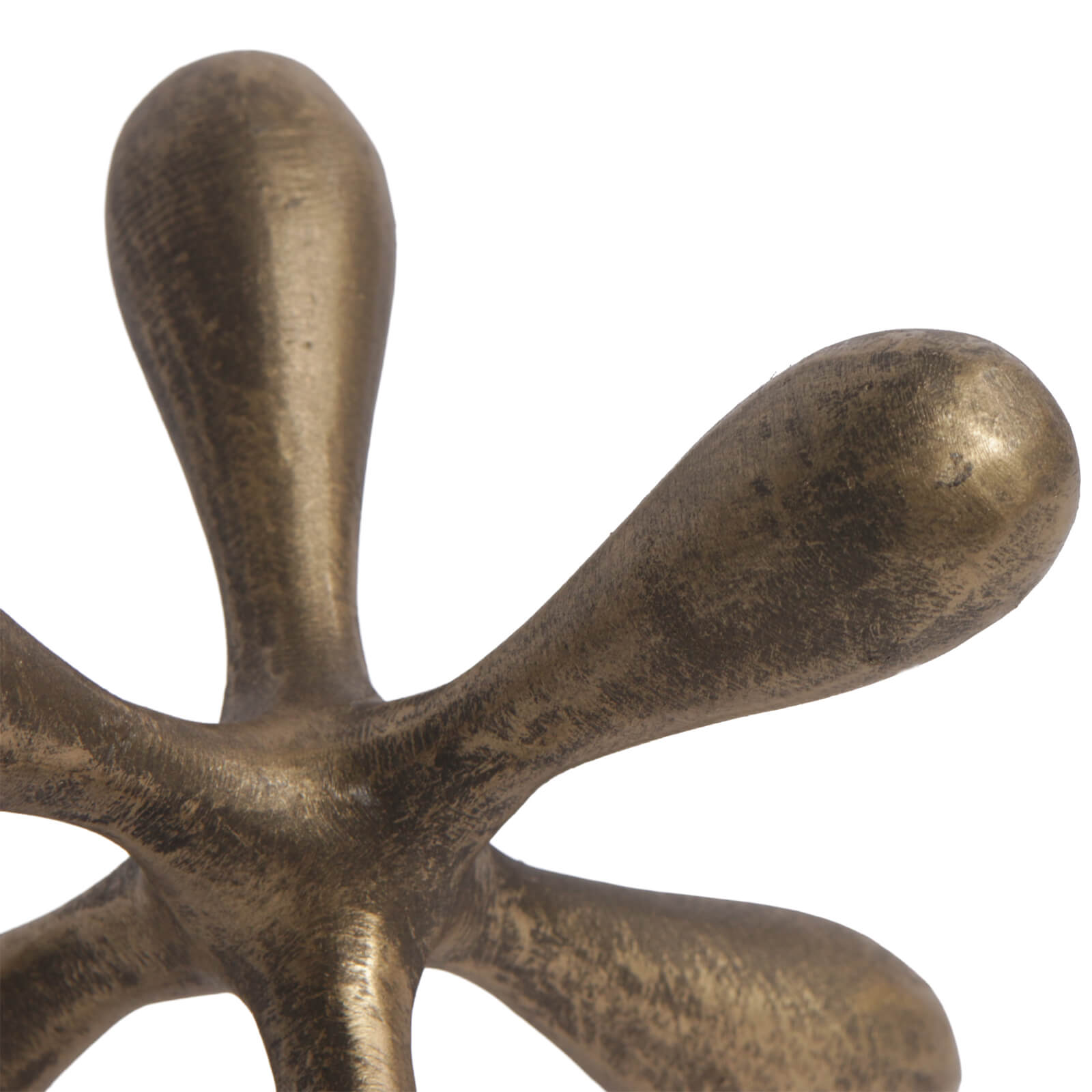 Organic Geometry Sculpture in Aged Golden Bronze by Keiichi