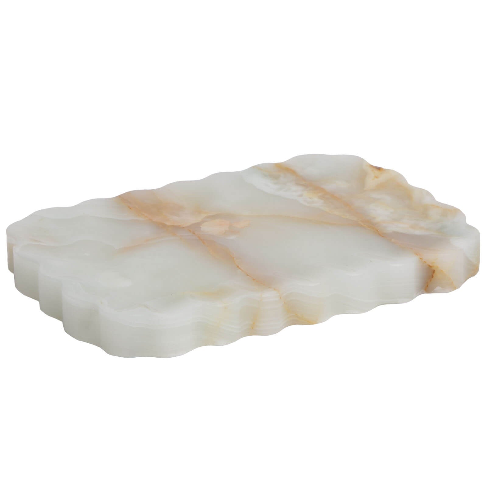 Freeform Tray in Snow Plum Marble by Keiichi