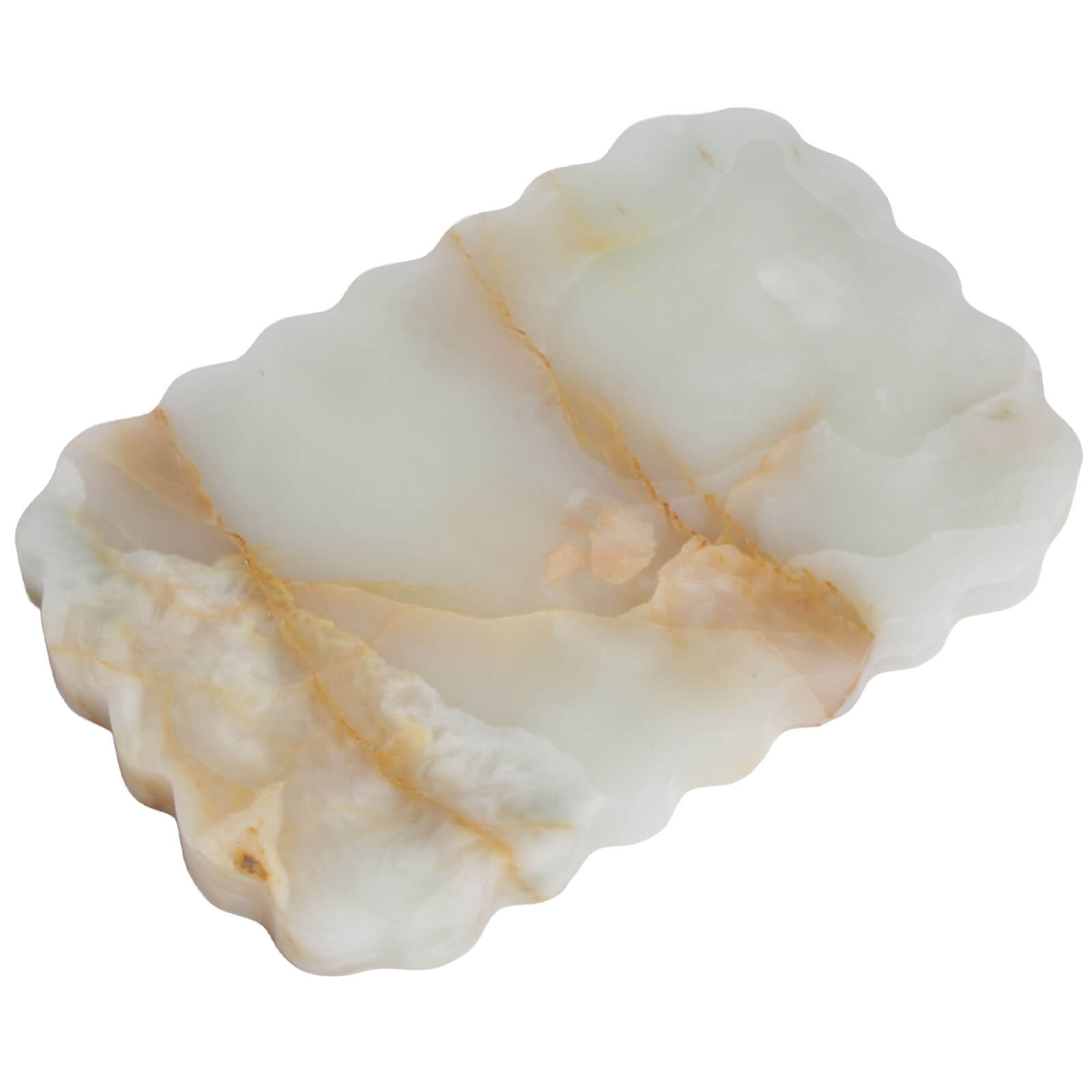 Freeform Tray in Snow Plum Marble by Keiichi