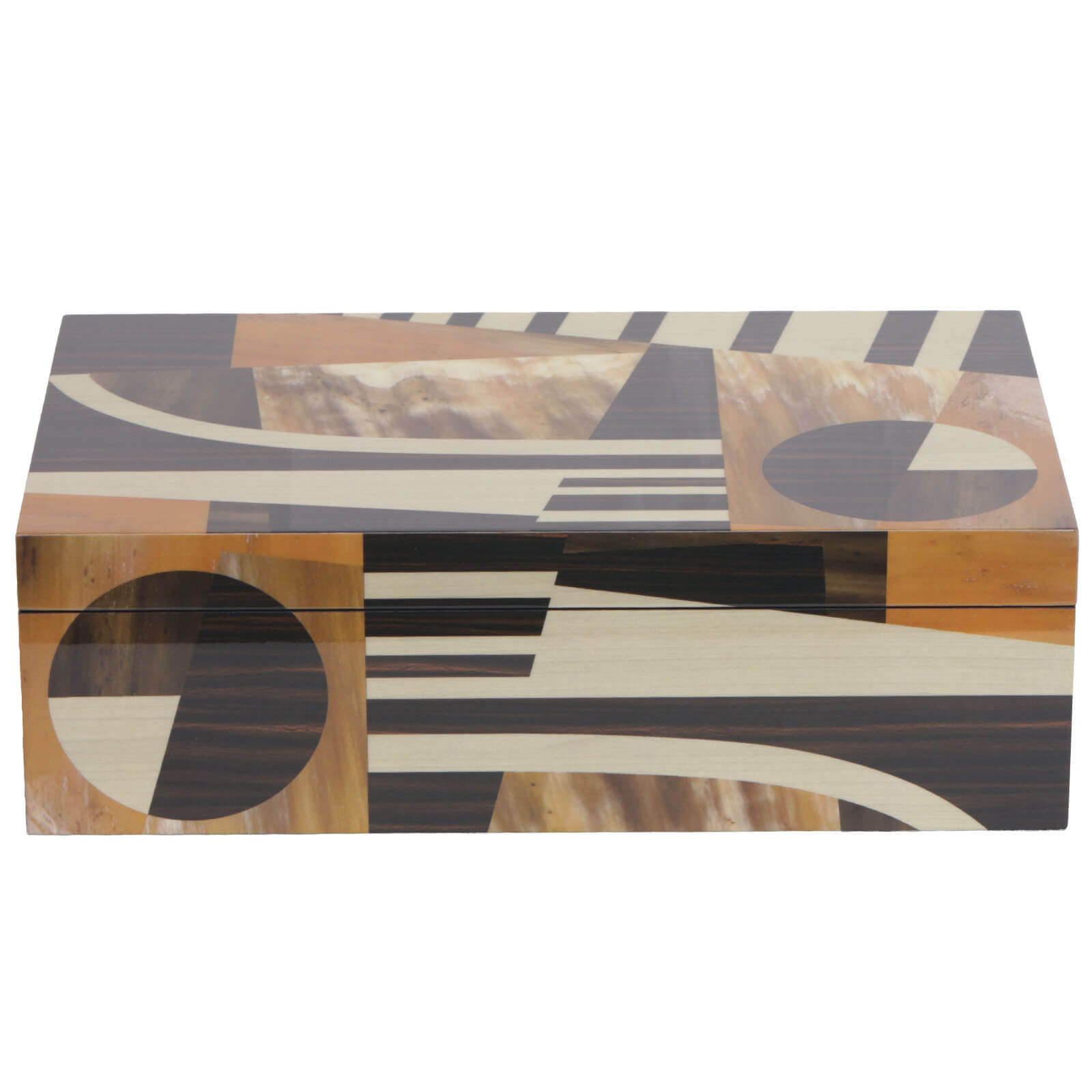 Abstract Geometric Marquetry Box by Keiichi