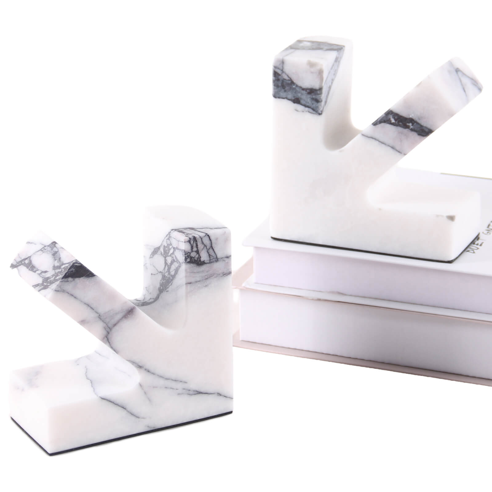 Arrow Bookends in Marble by Keiichi