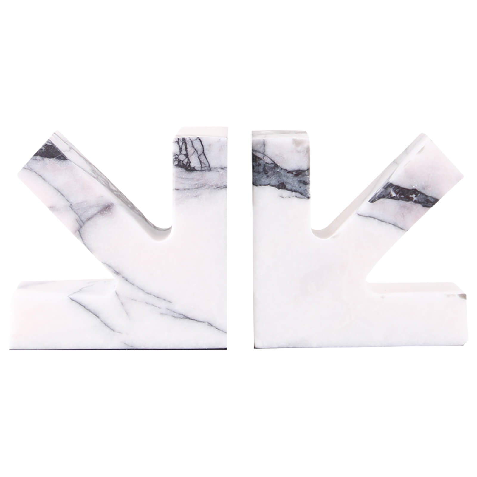 Arrow Bookends in Marble by Keiichi