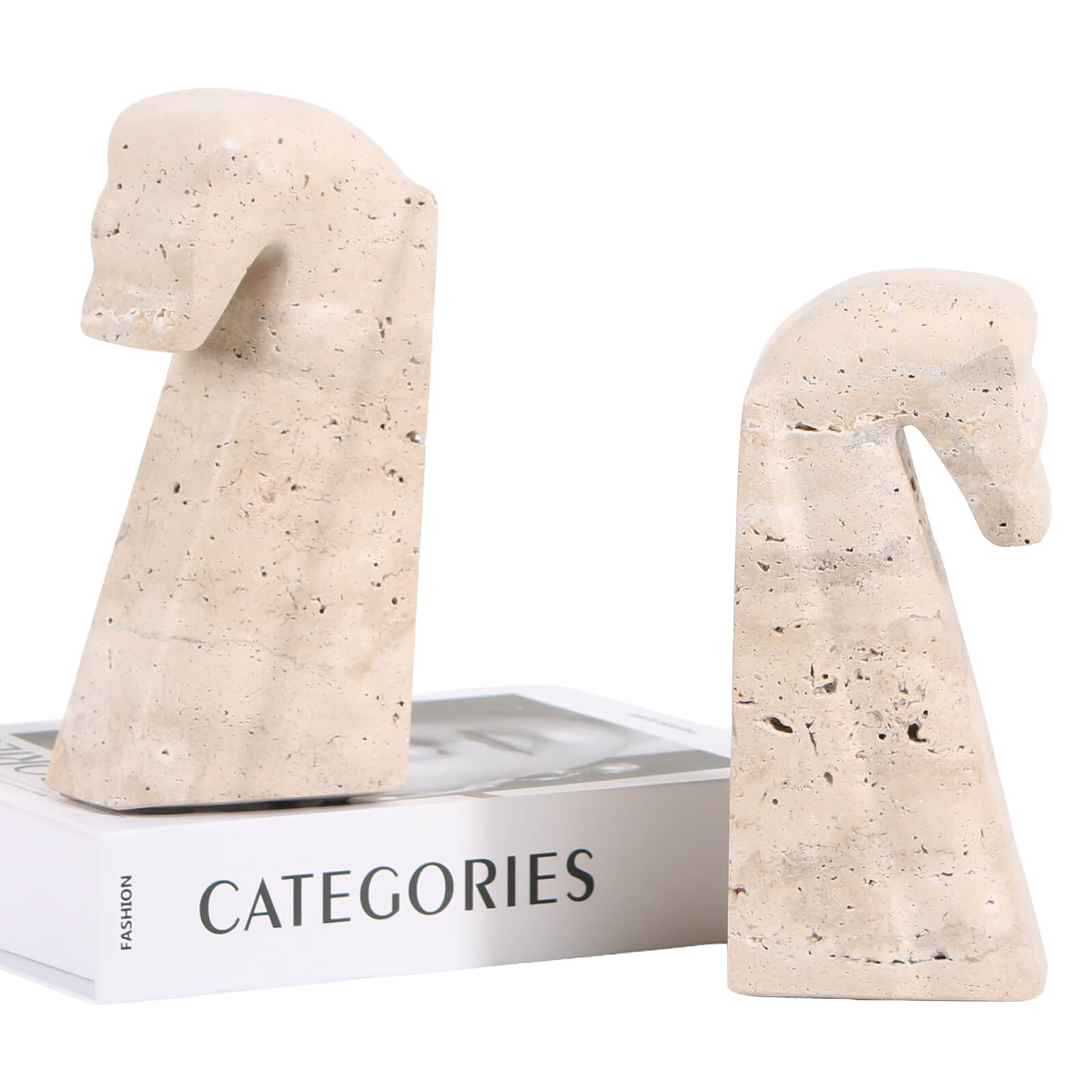 Horse Bookends in Marble by Keiichi
