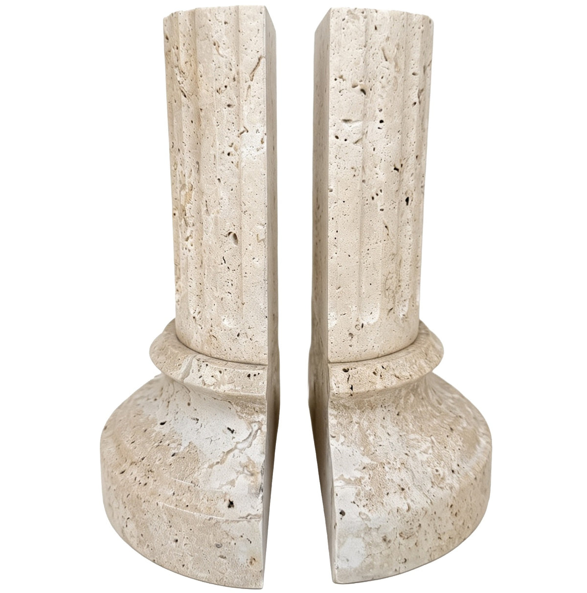 Lachlan Pillar Bookend in Travertine - Single Keiichi