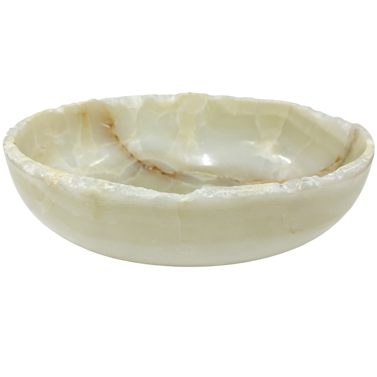 Voss Decorative Bowl in White Jade Marble Keiichi