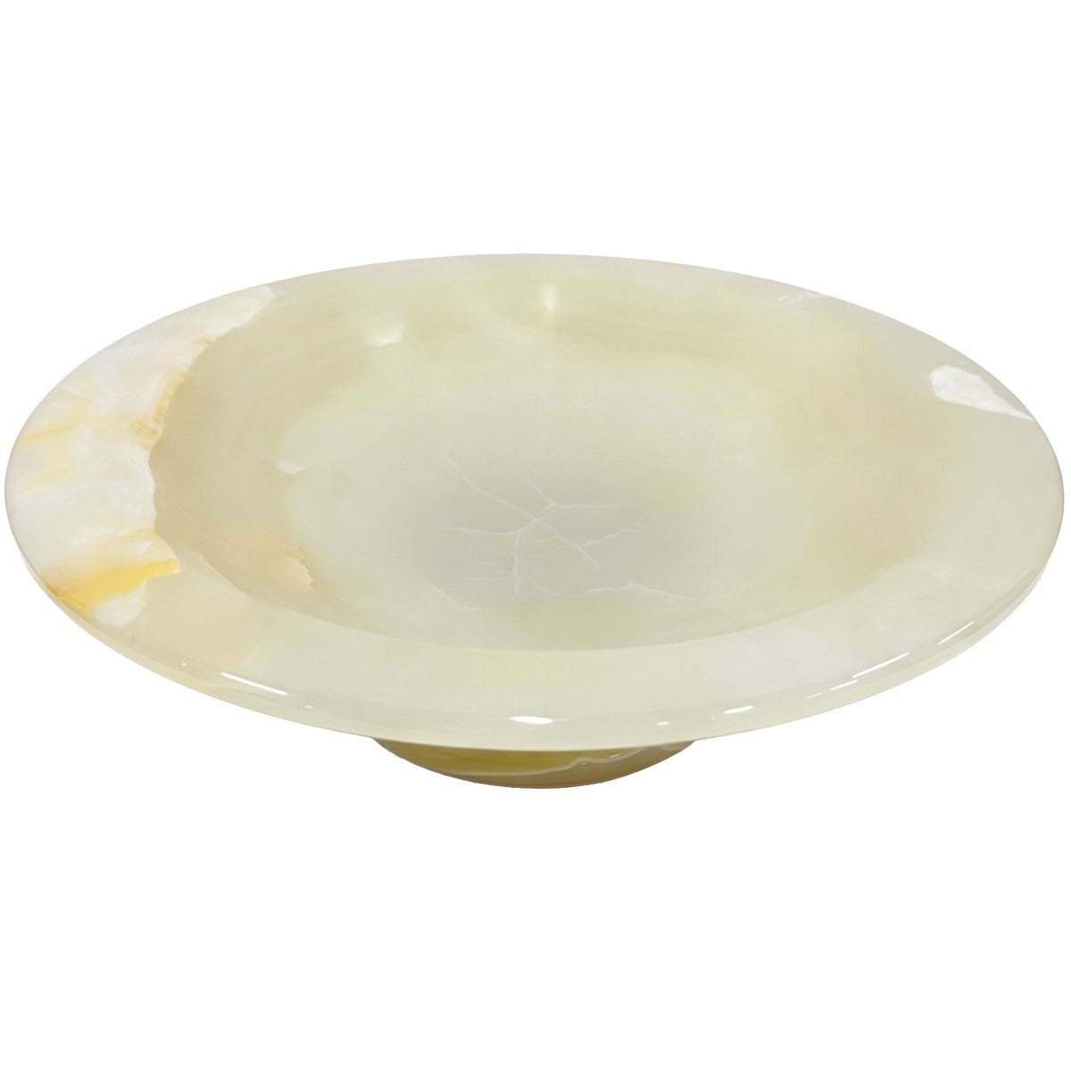 Bjorn Pedestal Bowl in White Jade Marble Keiichi