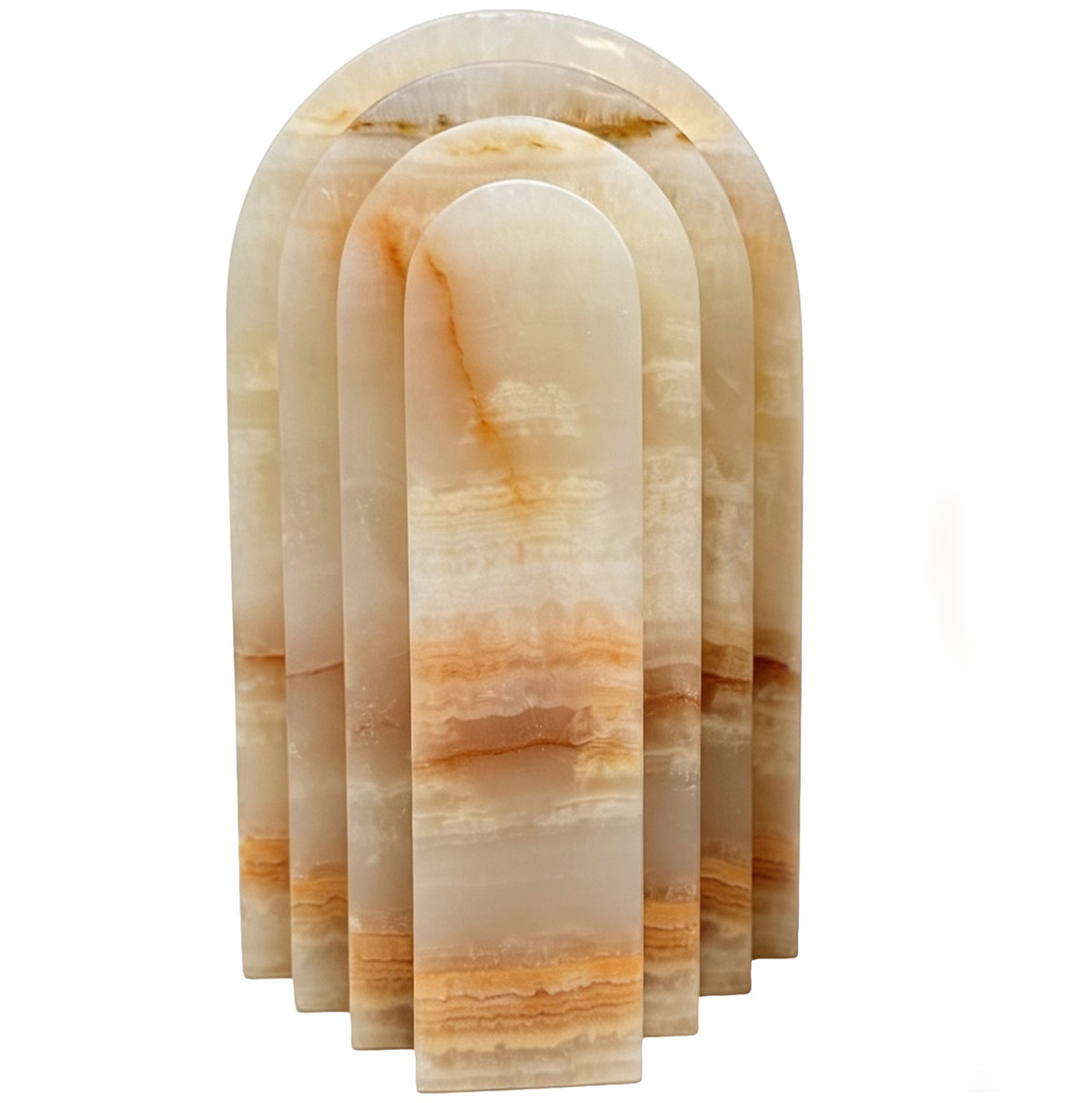 Osmond Bookends in White Jade Marble Keiichi