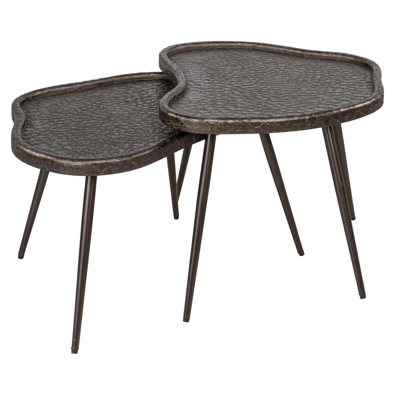 Bean Bronze Metal Coffee Tables (Set of 2) by Richmond Interiors