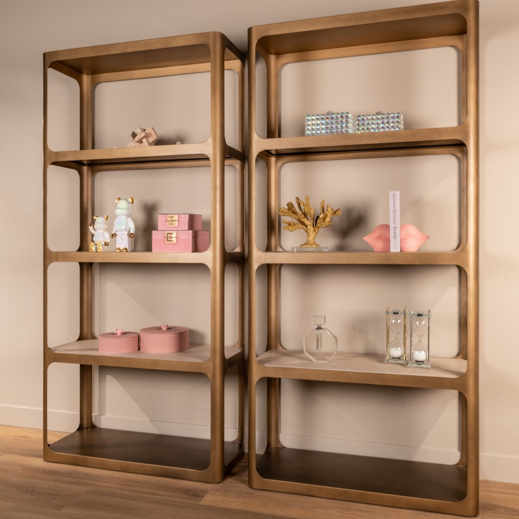 Claridge Antique Gold Ceramic Display Cabinet by Richmond Interiors