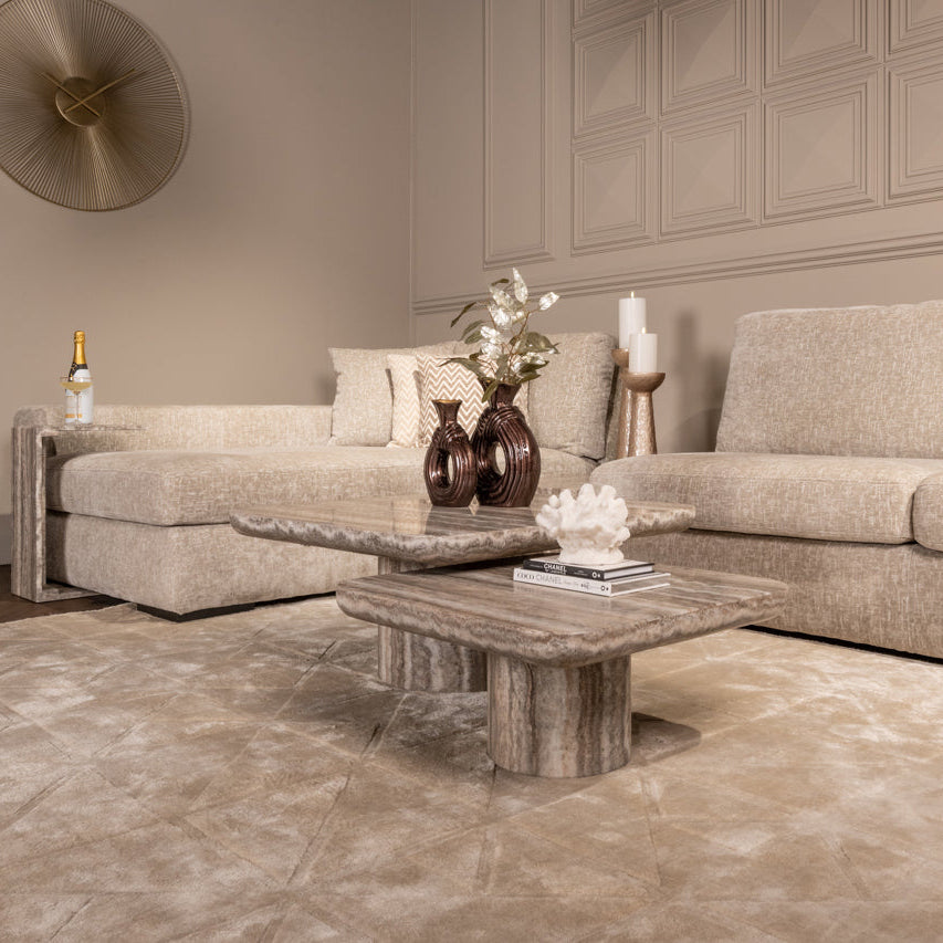Dulce Denizly Grey marble Coffee Table (Set of 2) by Richmond Interiors