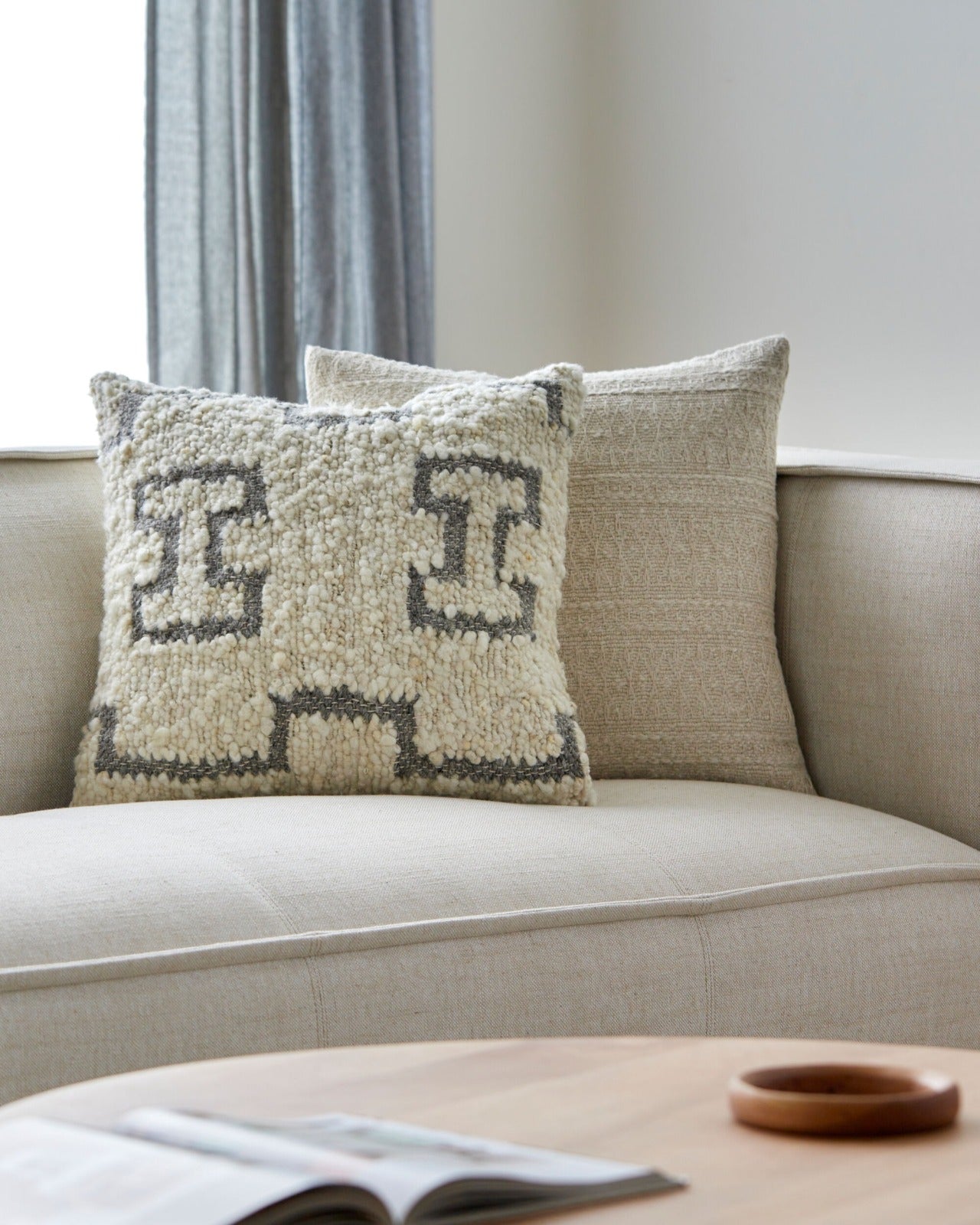 Figuration Woven Cushion by Keiichi