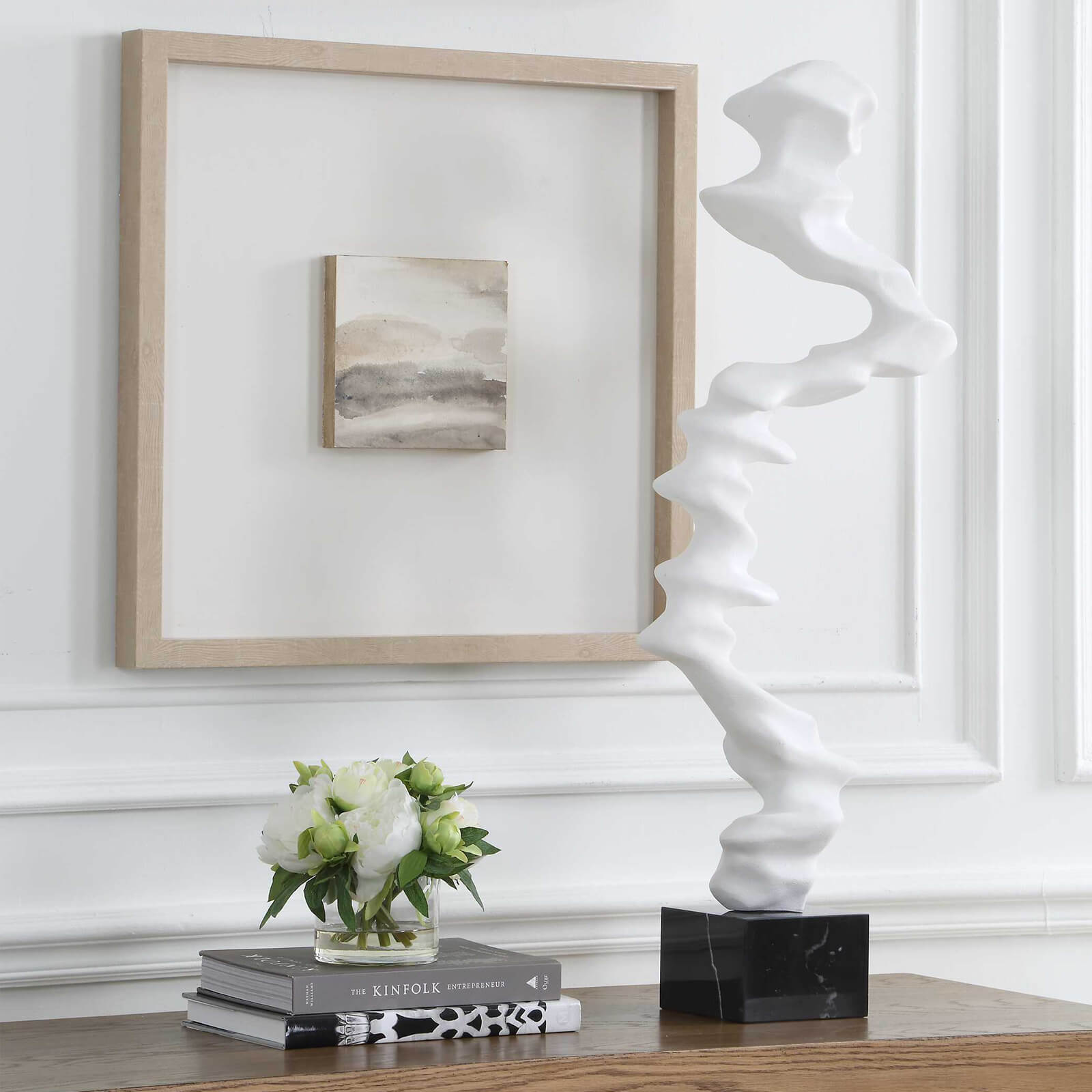 Flux Indoor-Outdoor White Sculpture by Uttermost