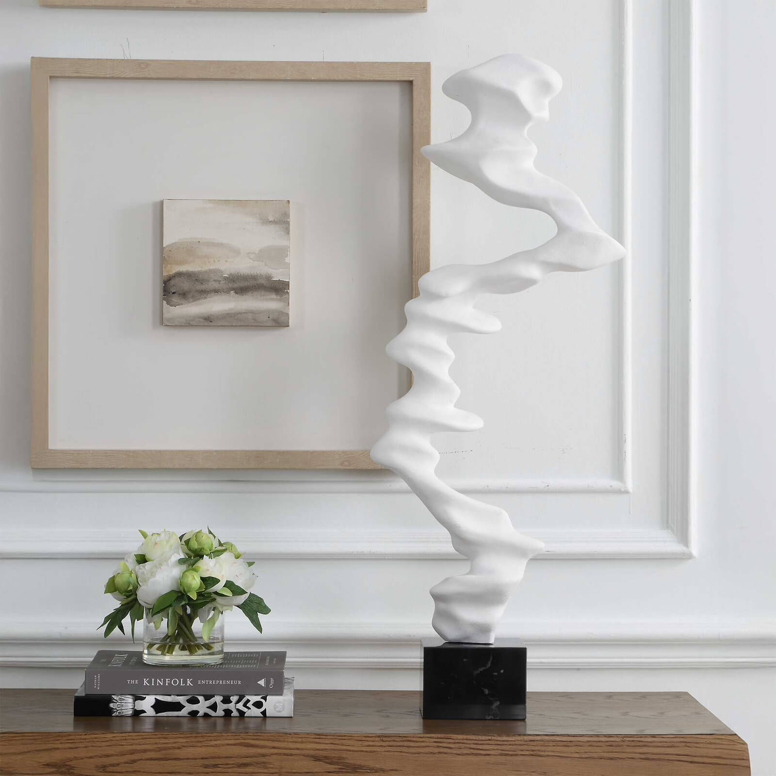 Flux Indoor-Outdoor White Sculpture by Uttermost