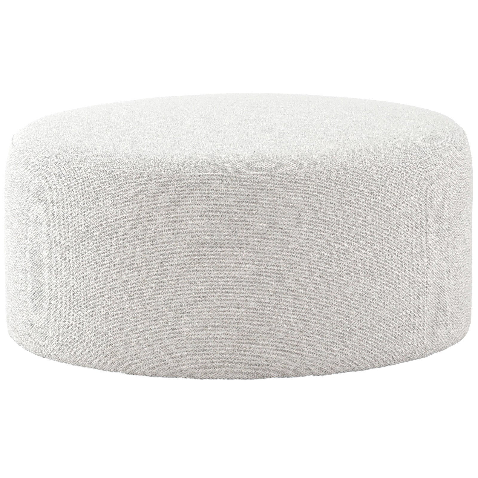 Round Footstool in Off-White by Keiichi