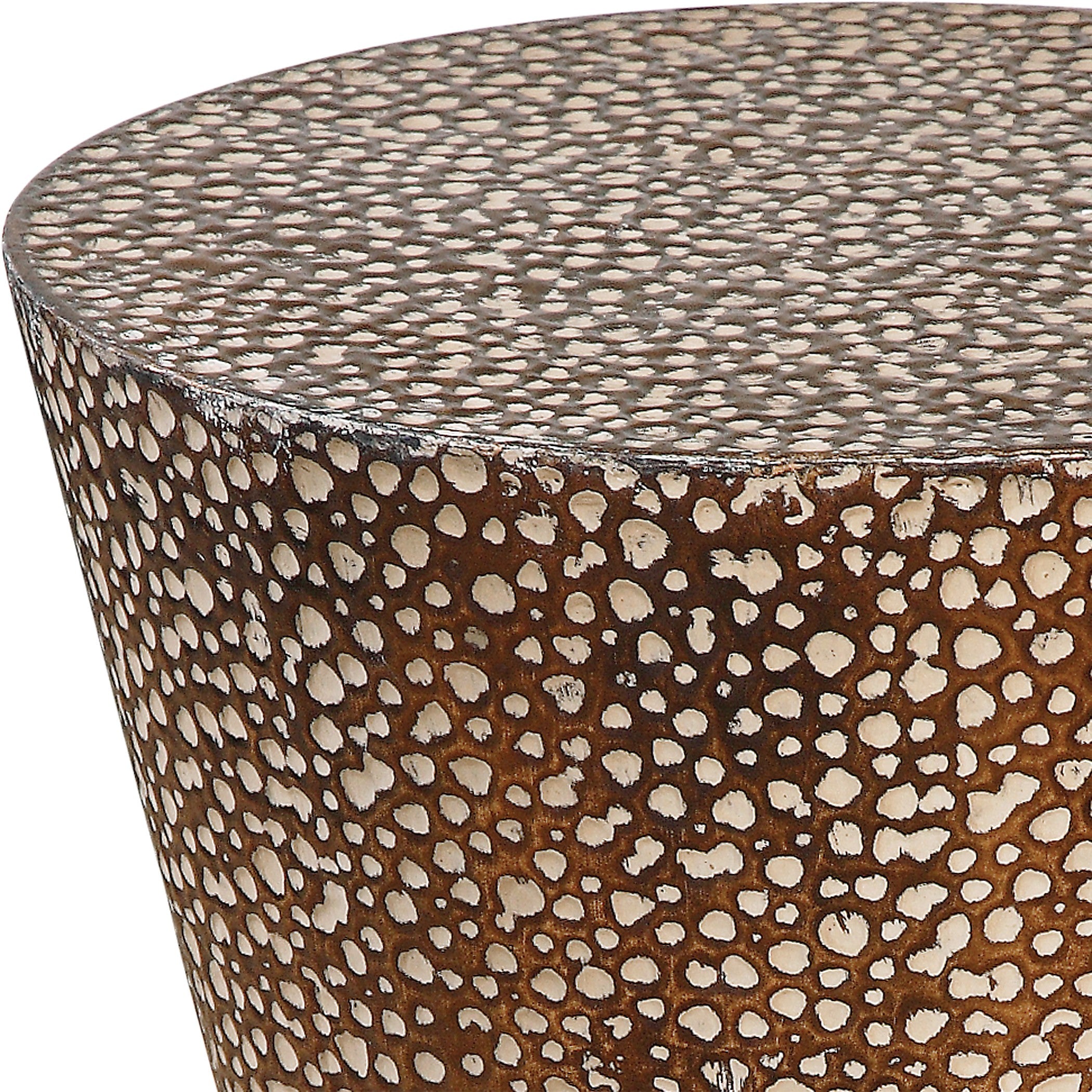 Cutler Drum Shaped Accent Table by Uttermost