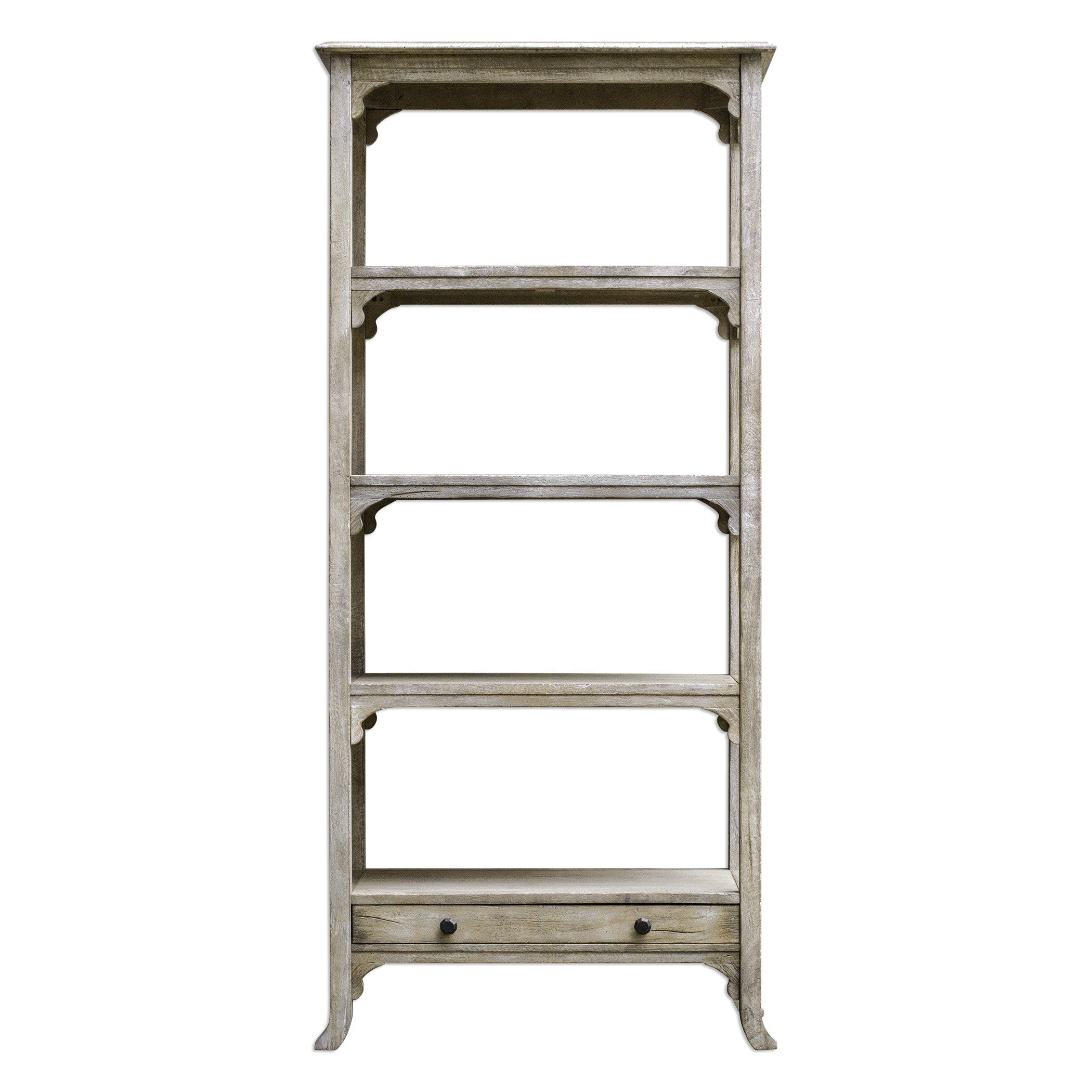 Bridgely Aged White Etagere by Uttermost