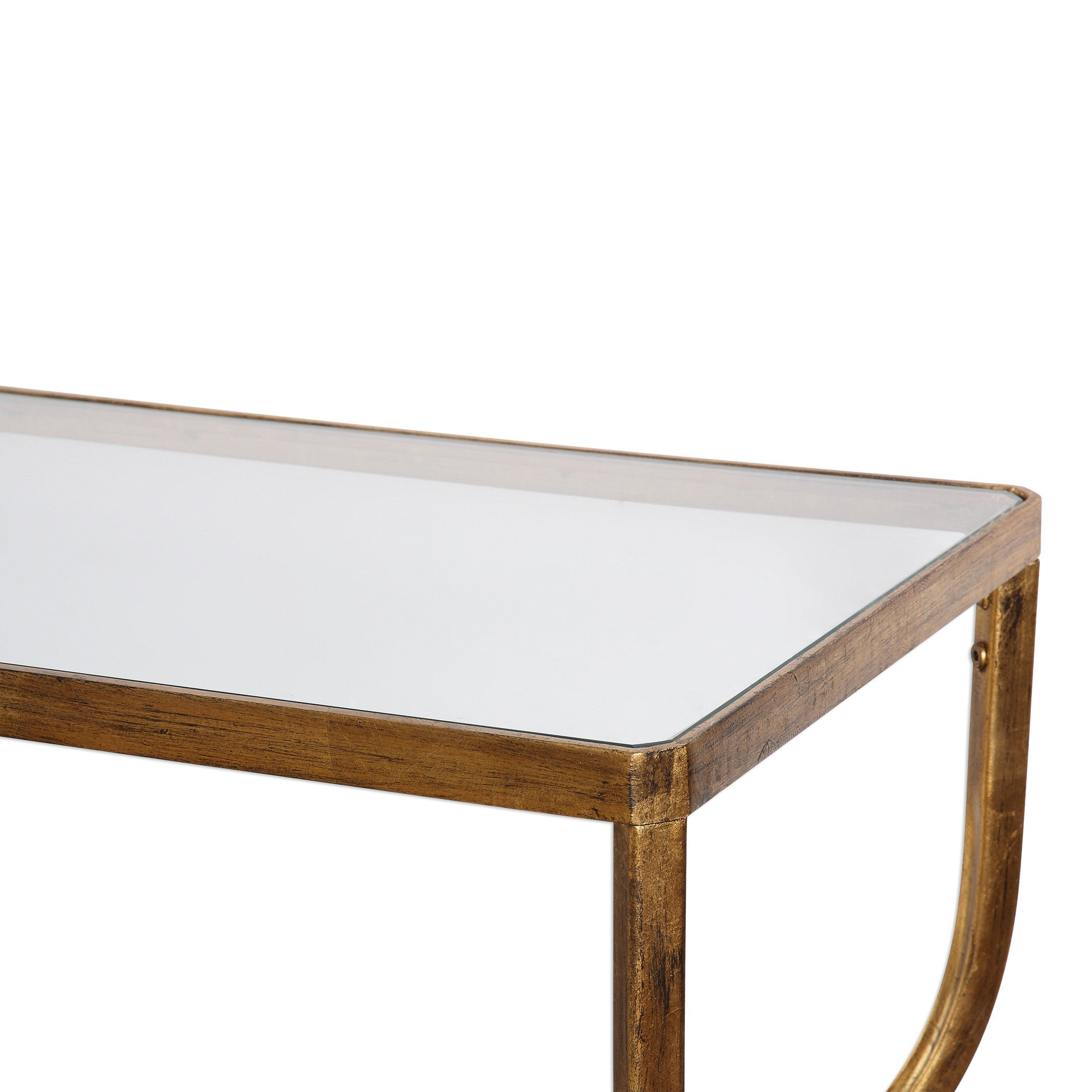 Deline Console Table in Gold by Uttermost