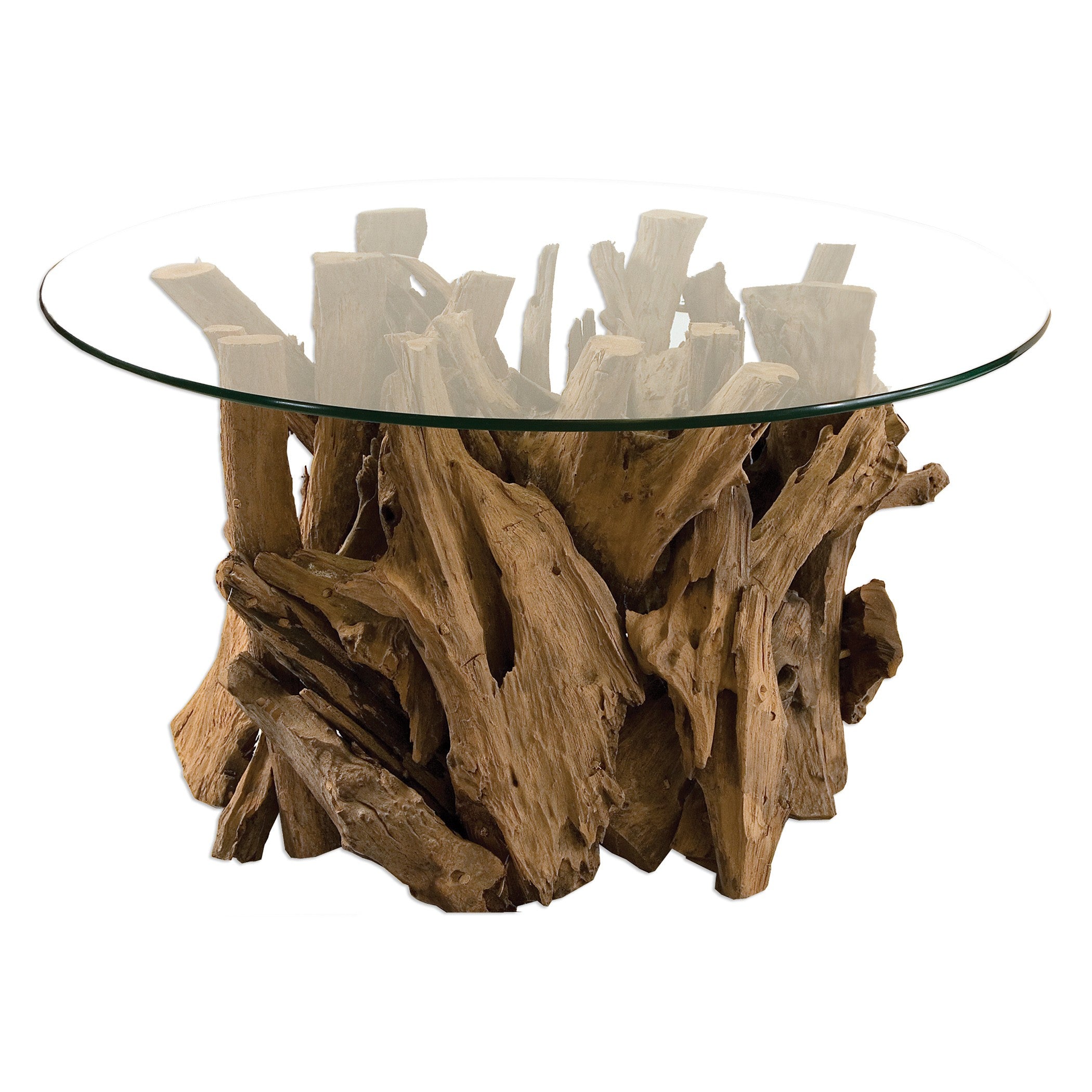 Driftwood Glass Top Coffee Table by Uttermost