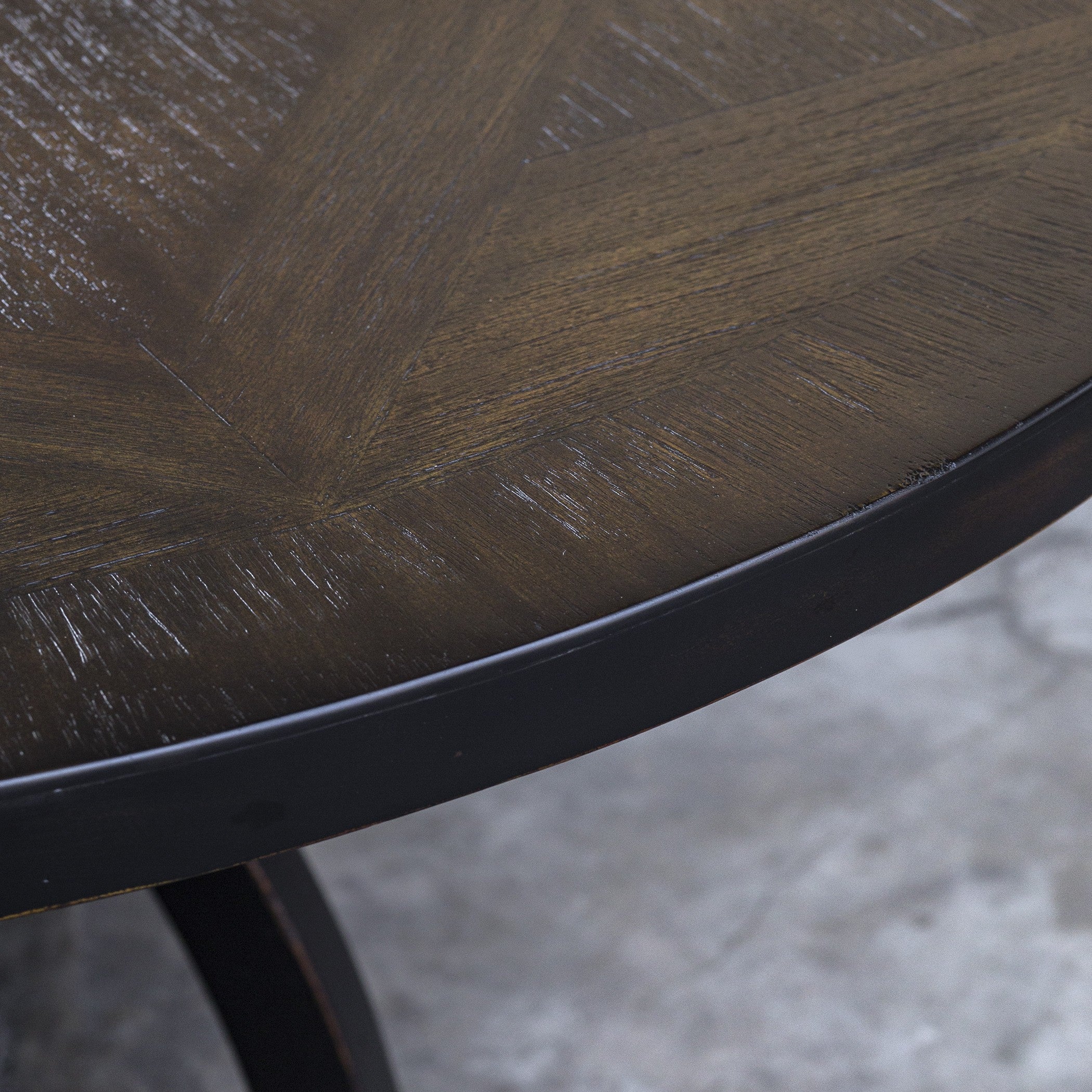 Maiva Round Black Dining Table by Uttermost