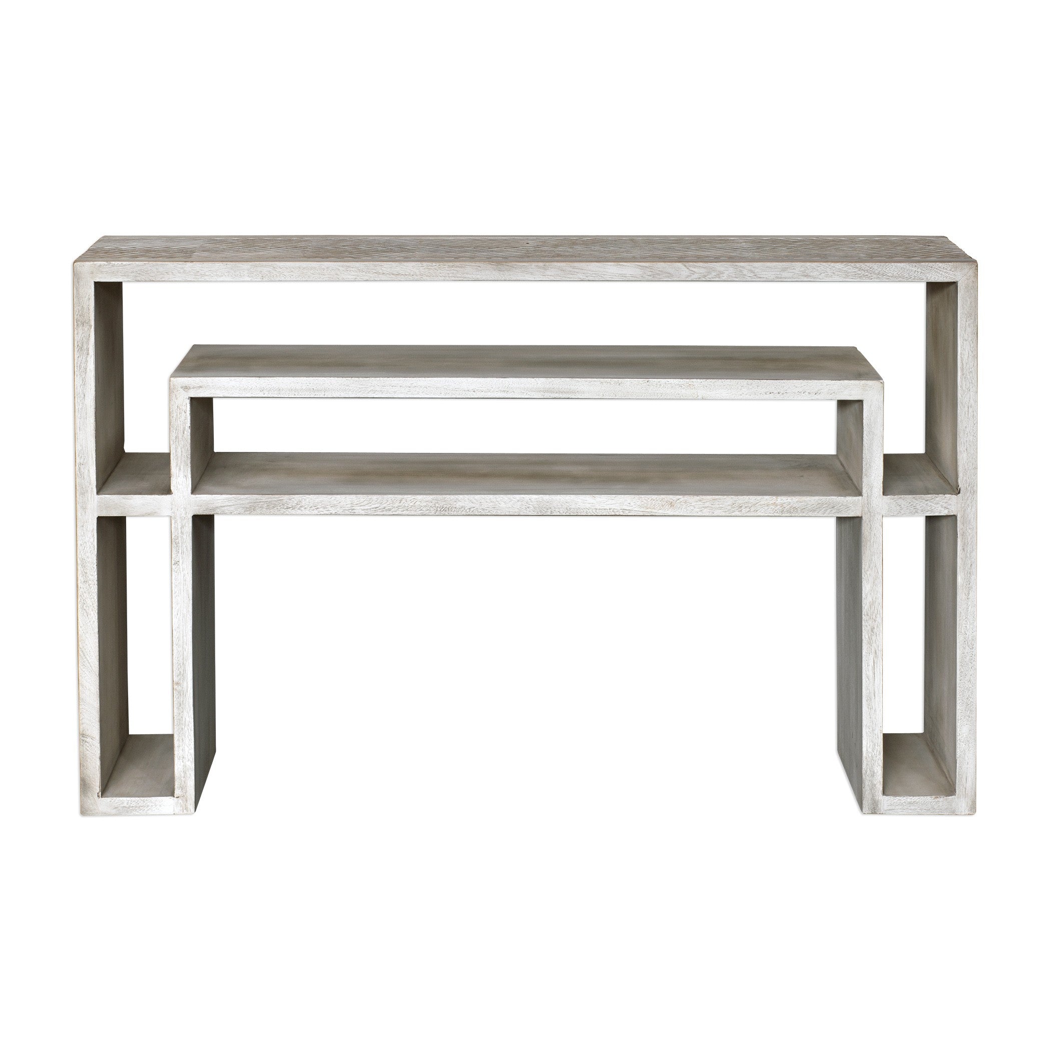 Genara Bone White Carved Console Table by Uttermost