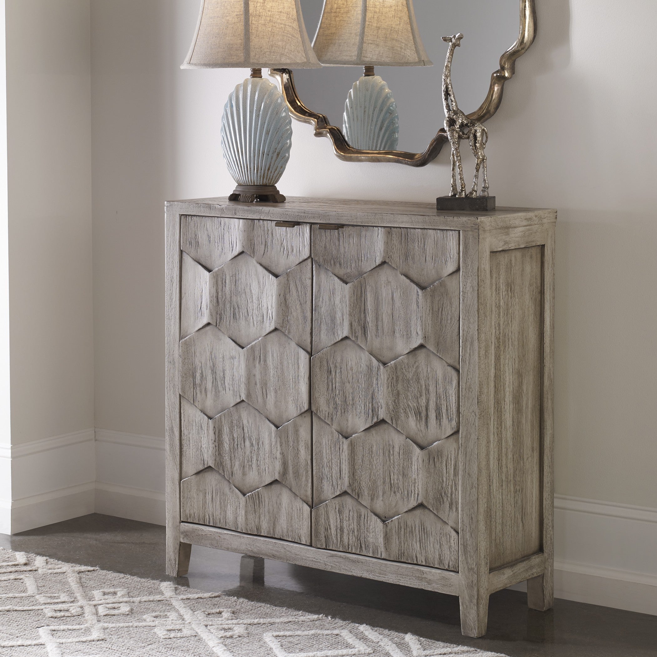 Catori Smoked Ivory Console Cabinet by Uttermost
