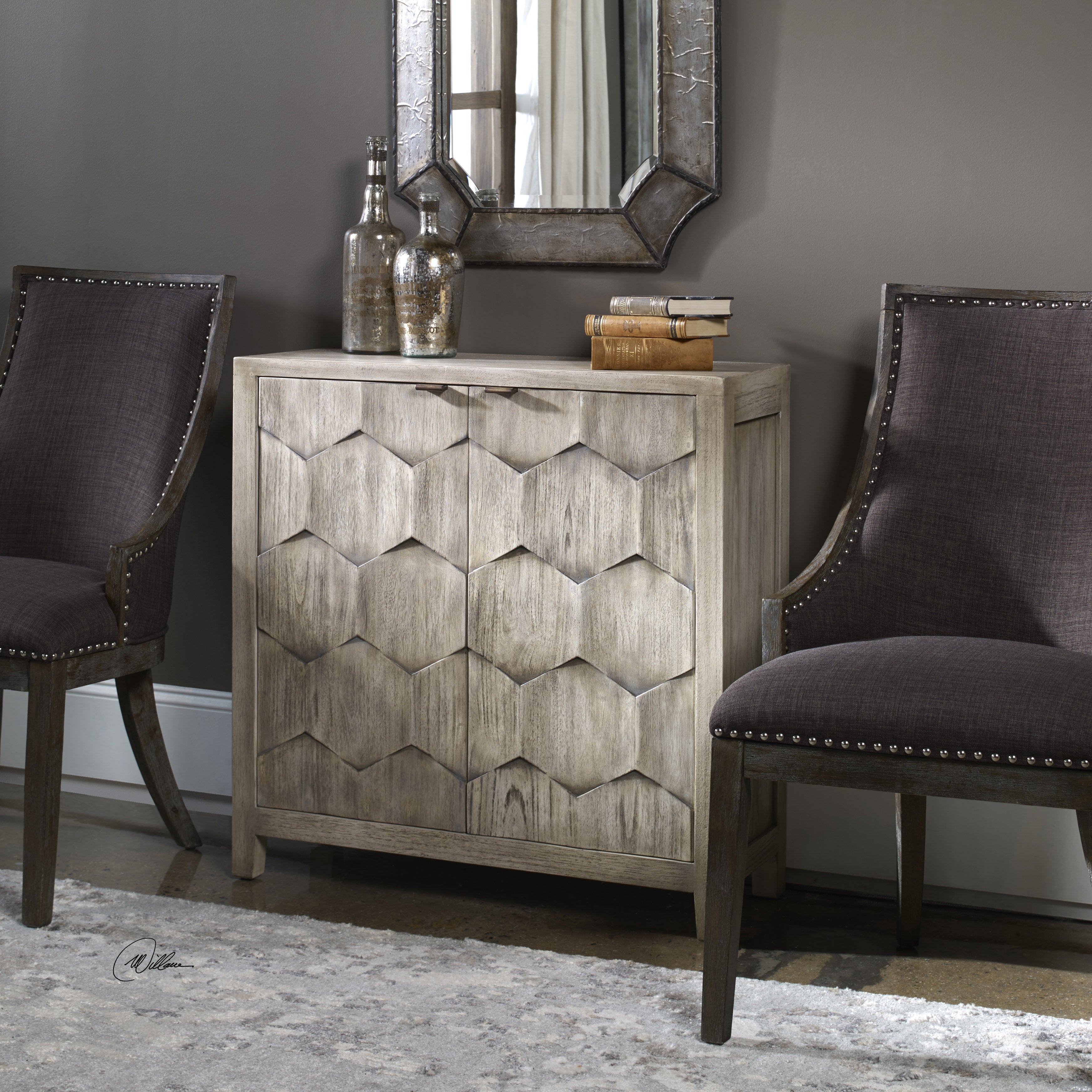 Catori Smoked Ivory Console Cabinet by Uttermost