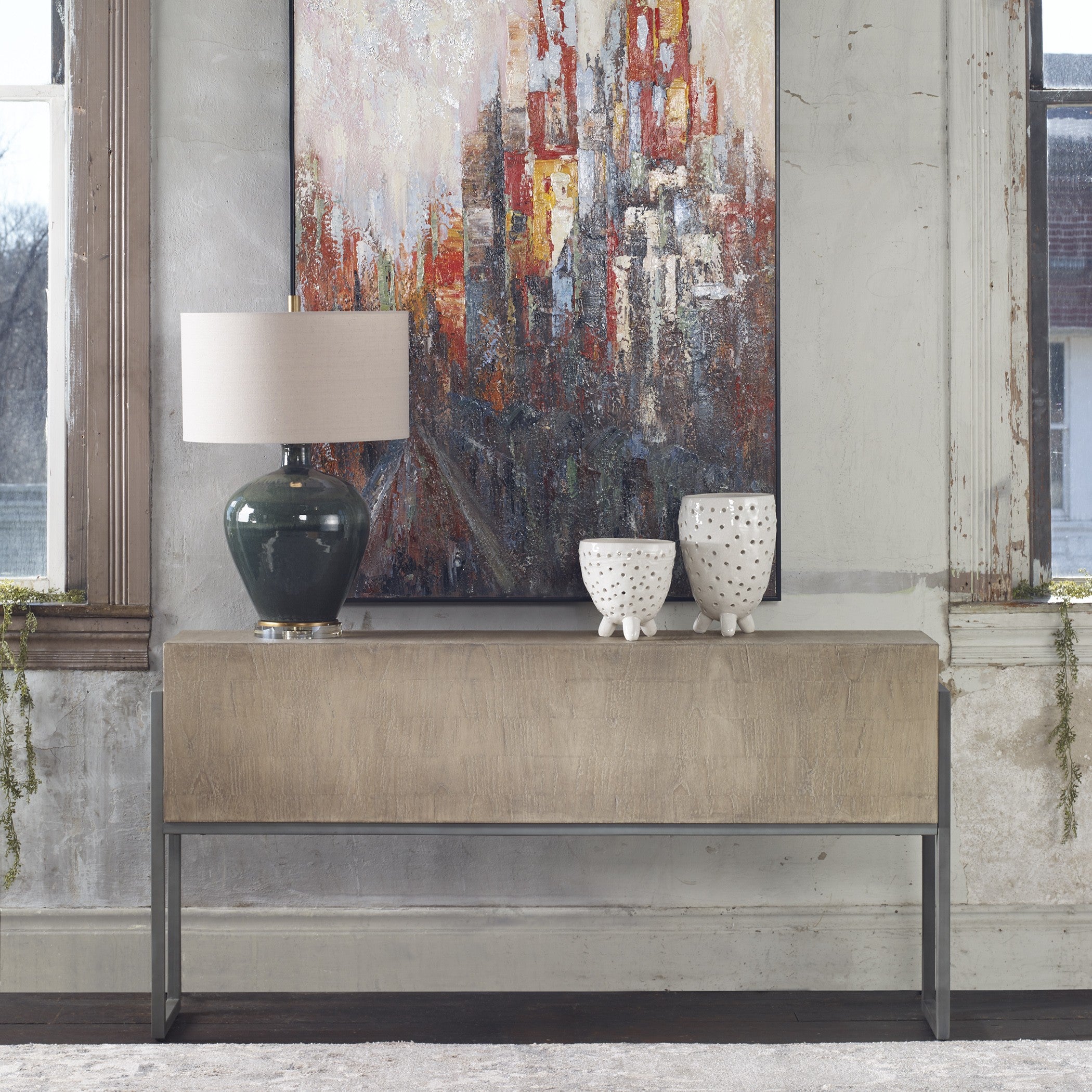 Nevis Contemporary Console Table by Uttermost