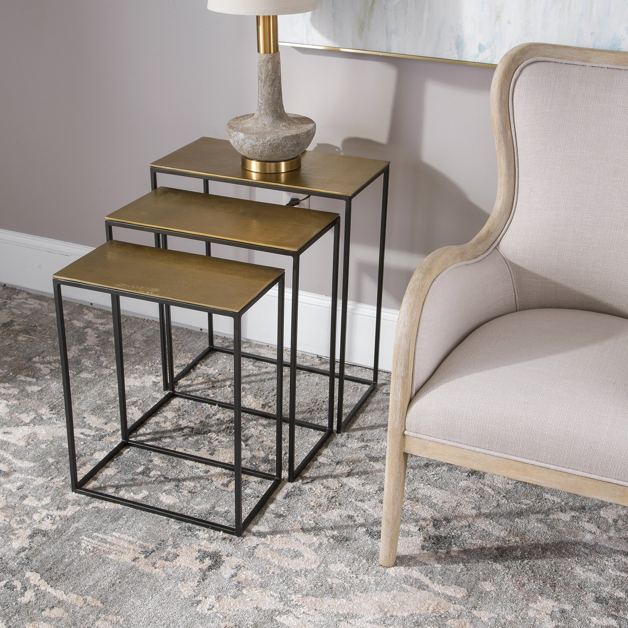 Coreene Gold Nesting Tables - Set of 3 by Uttermost