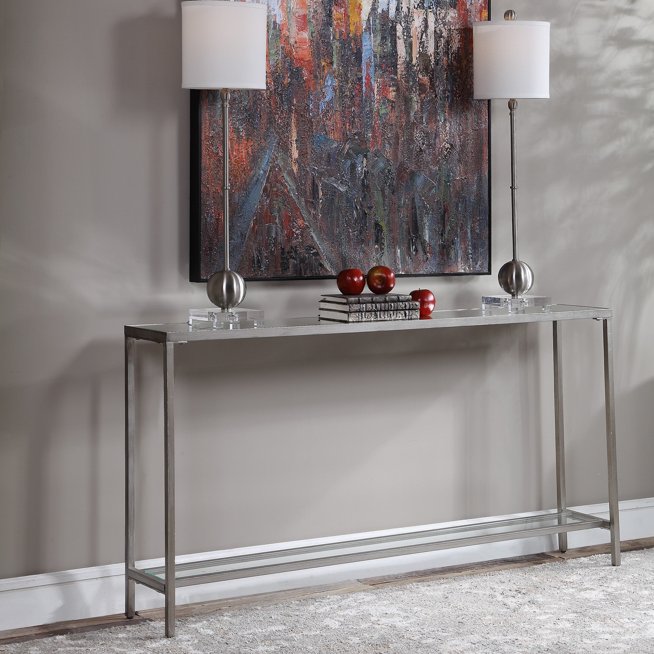 Hayley Silver Console Table by Uttermost