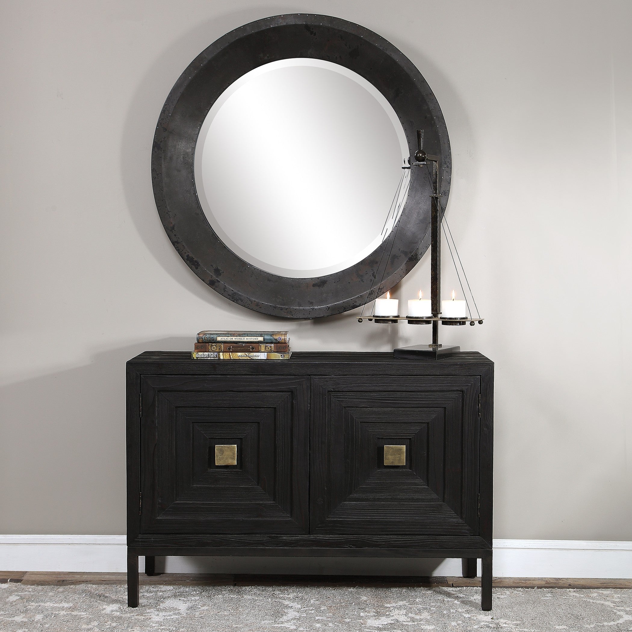 Aiken Dark Walnut 2 Door Cabinet by Uttermost
