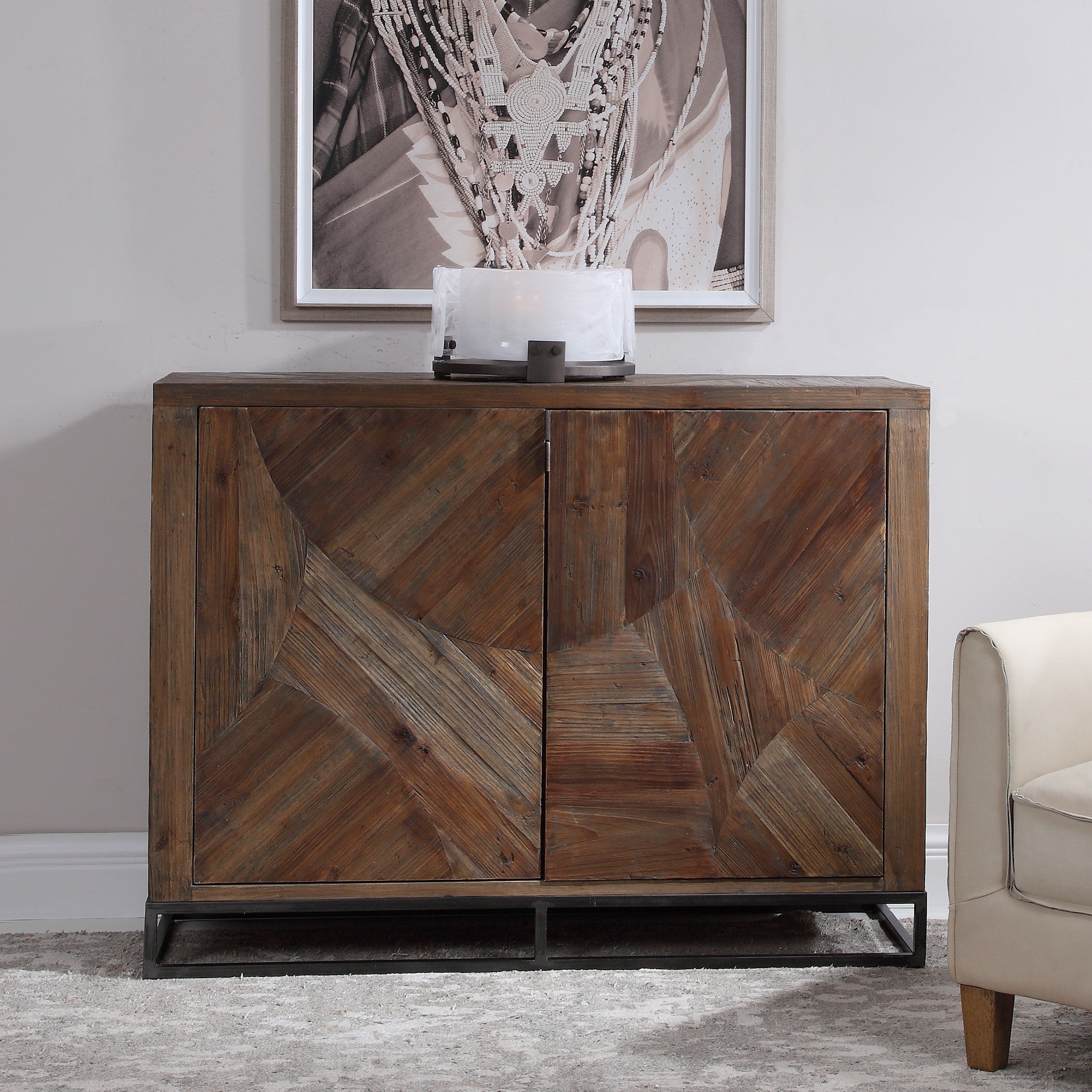 Evros Reclaimed Wood 2 Door Cabinet by Uttermost