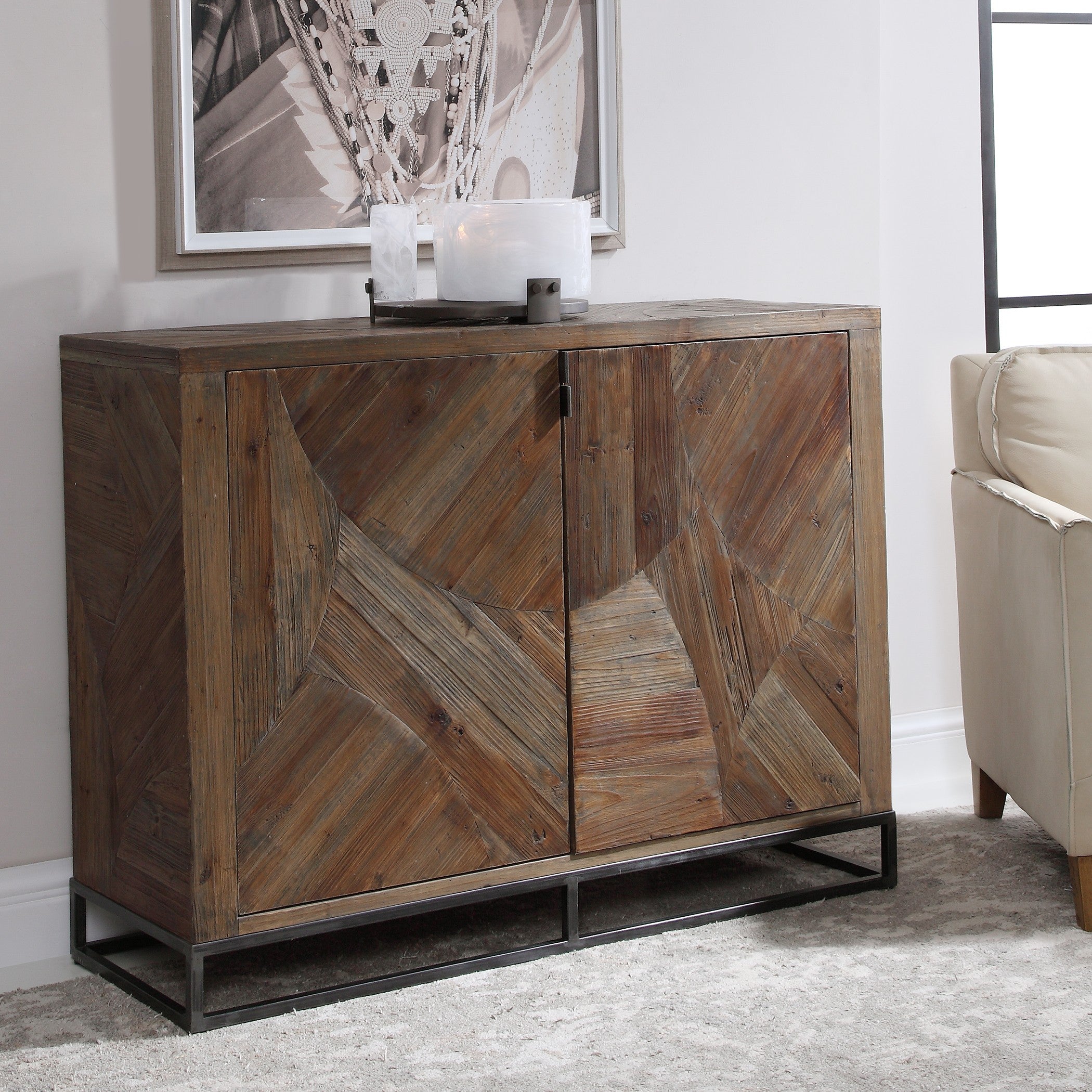 Evros Reclaimed Wood 2 Door Cabinet by Uttermost