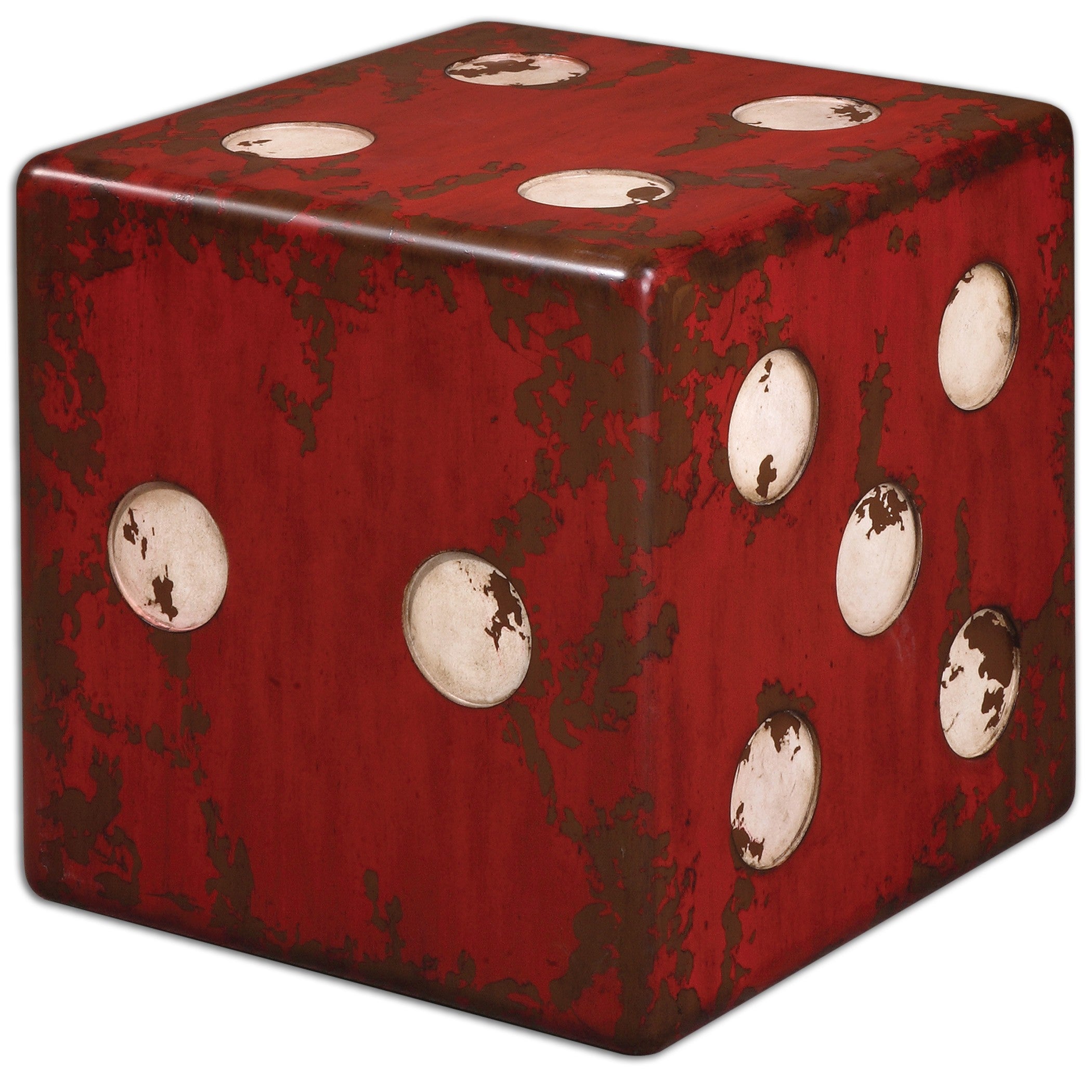 Dice Red Accent Table by Uttermost