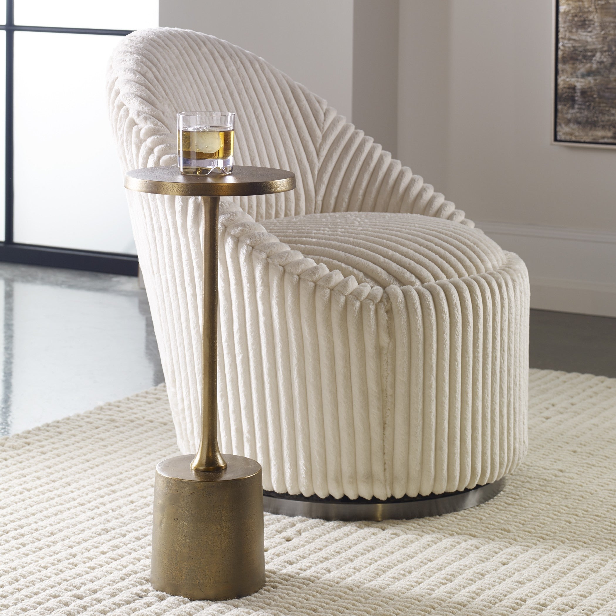 Sanaga Drink Table Gold by Uttermost