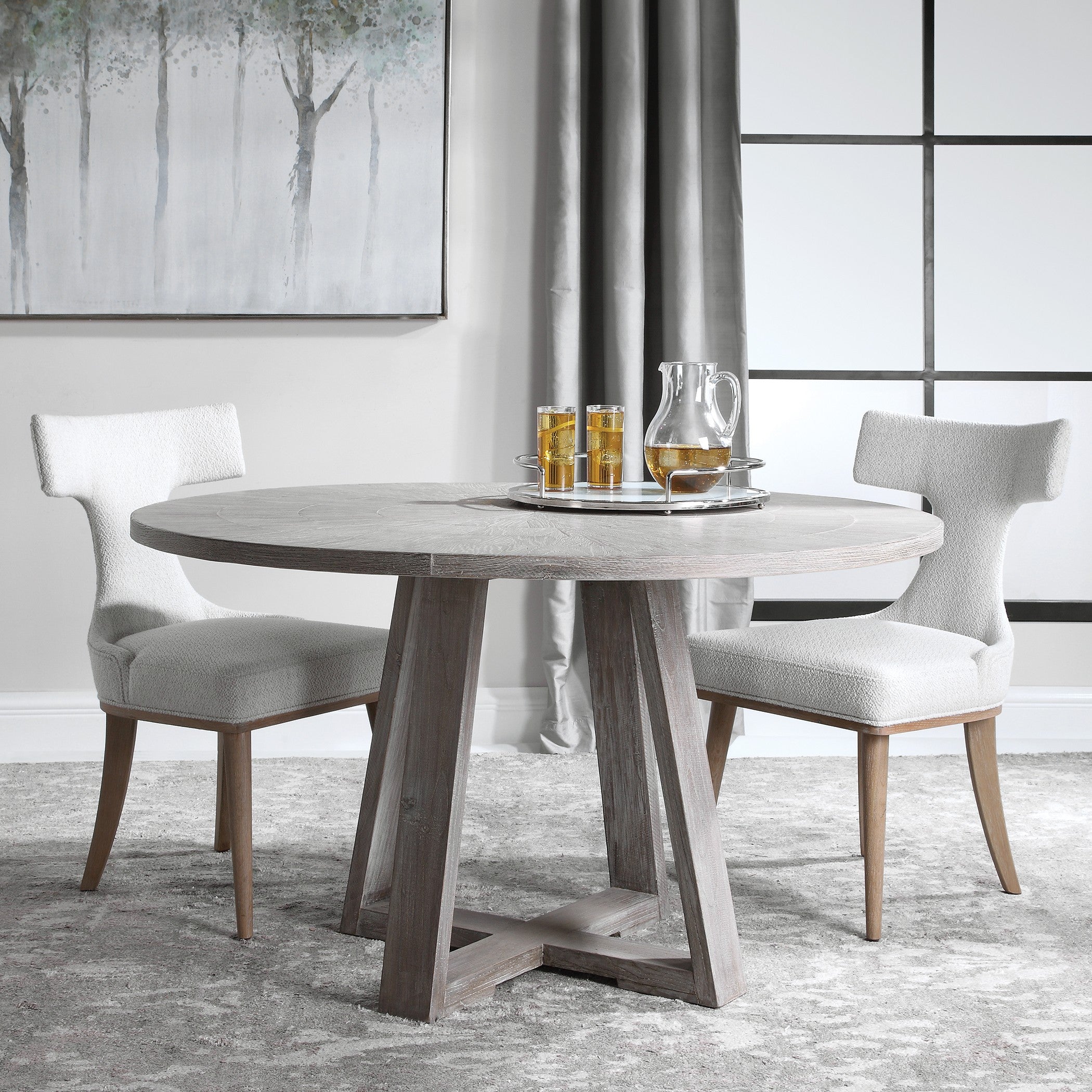 Gidran Dining Table in Grey by Uttermost