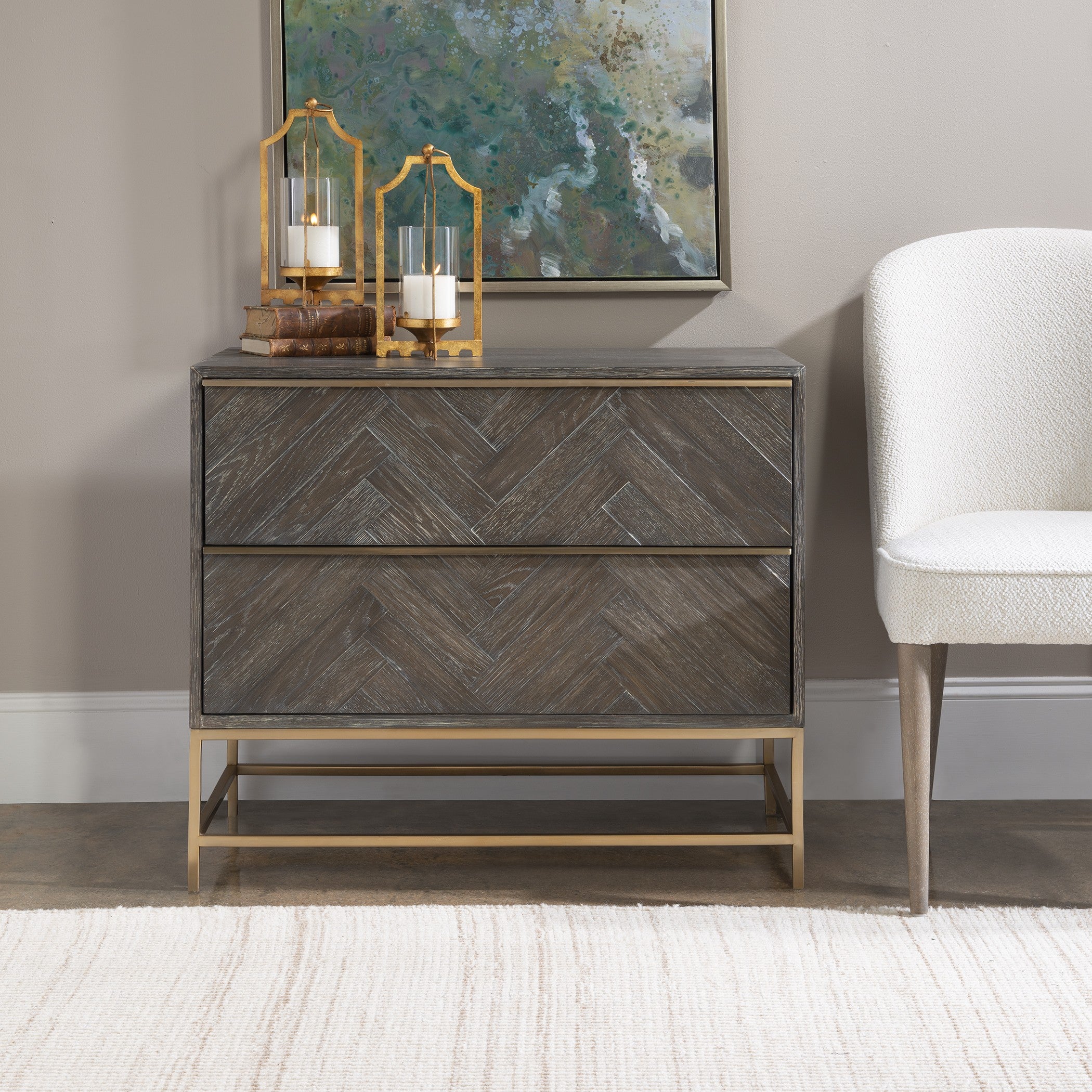 Armistead Dark Walnut Drawer Chest by Uttermost