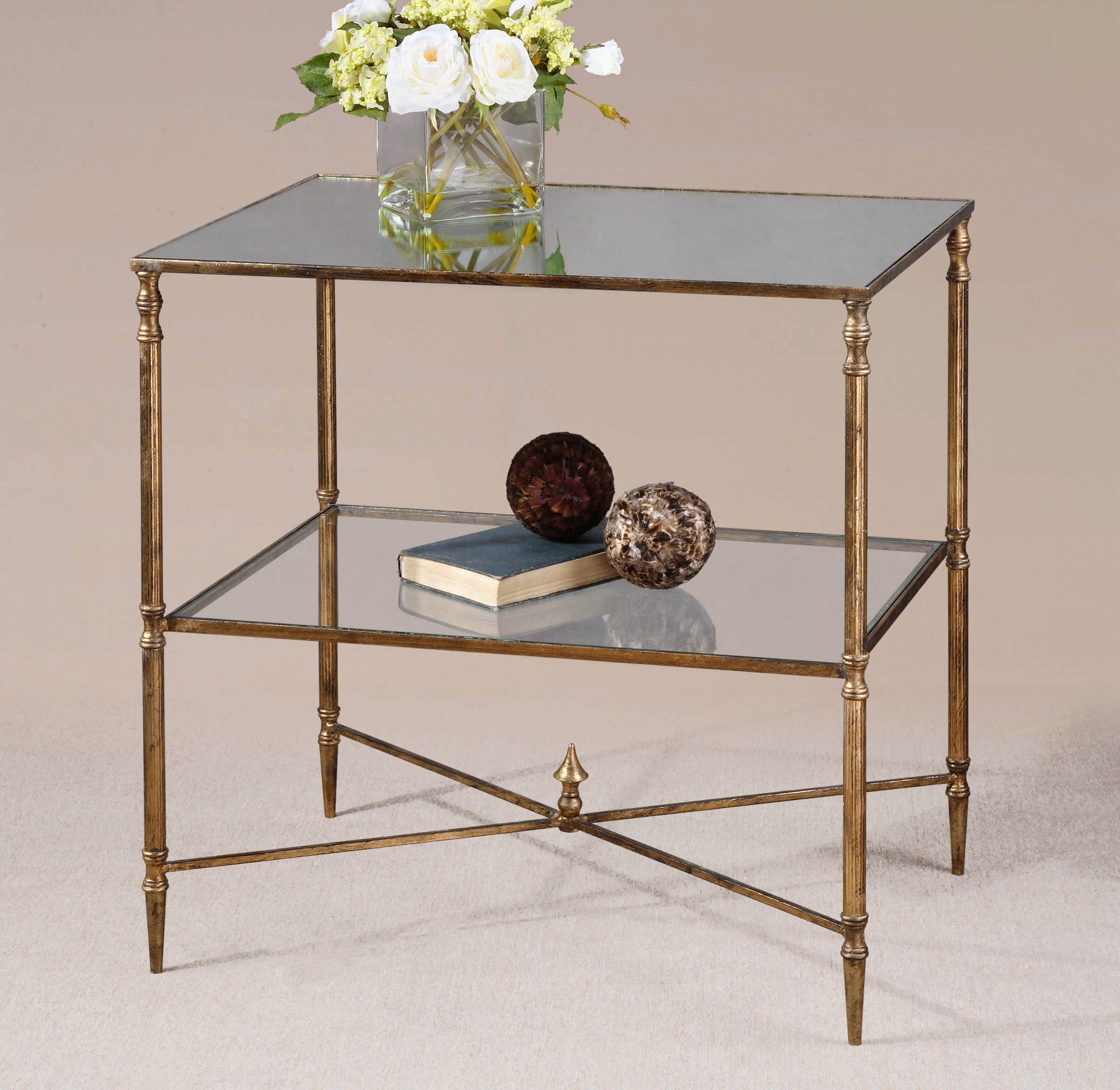 Henzler Mirrored Glass Lamp Table by Uttermost