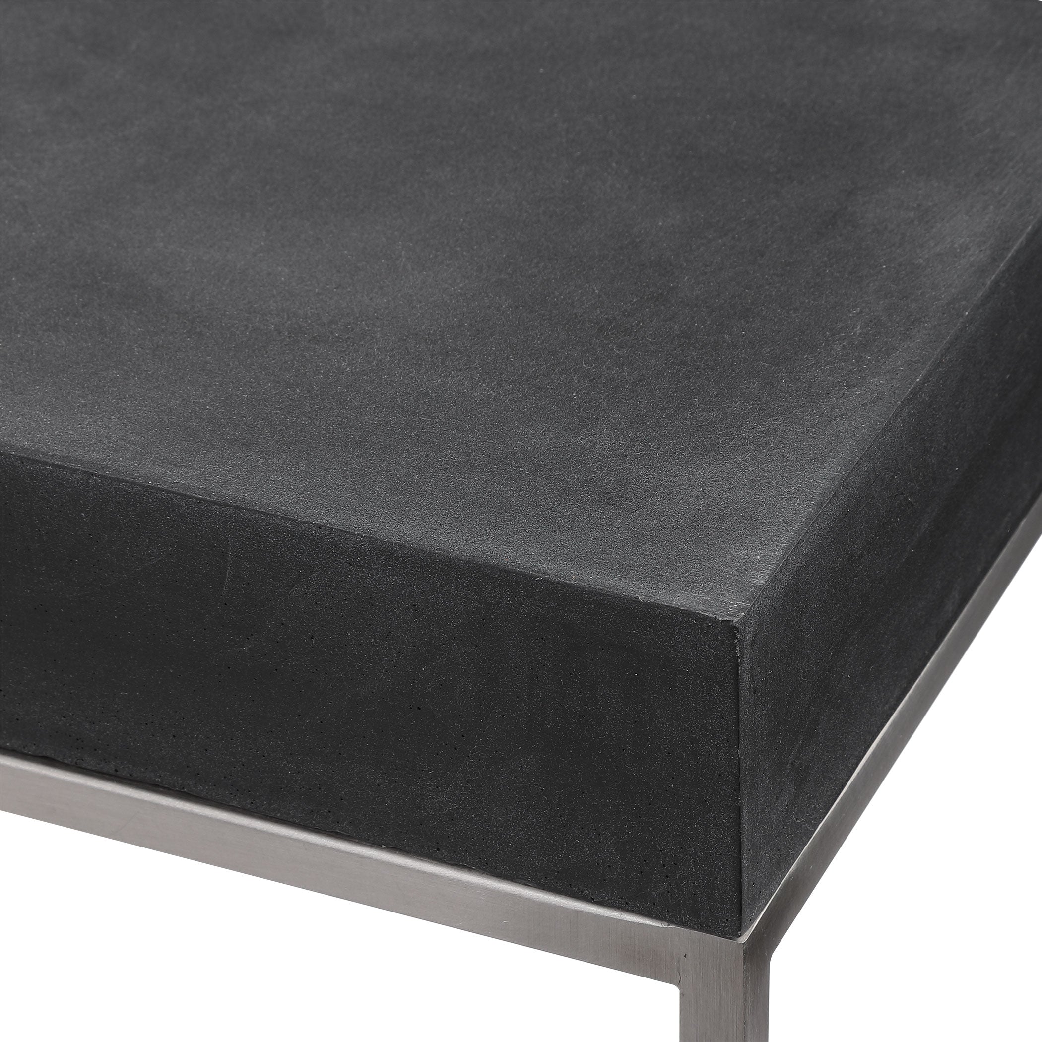 Jase Black Concrete Console Table by Uttermost