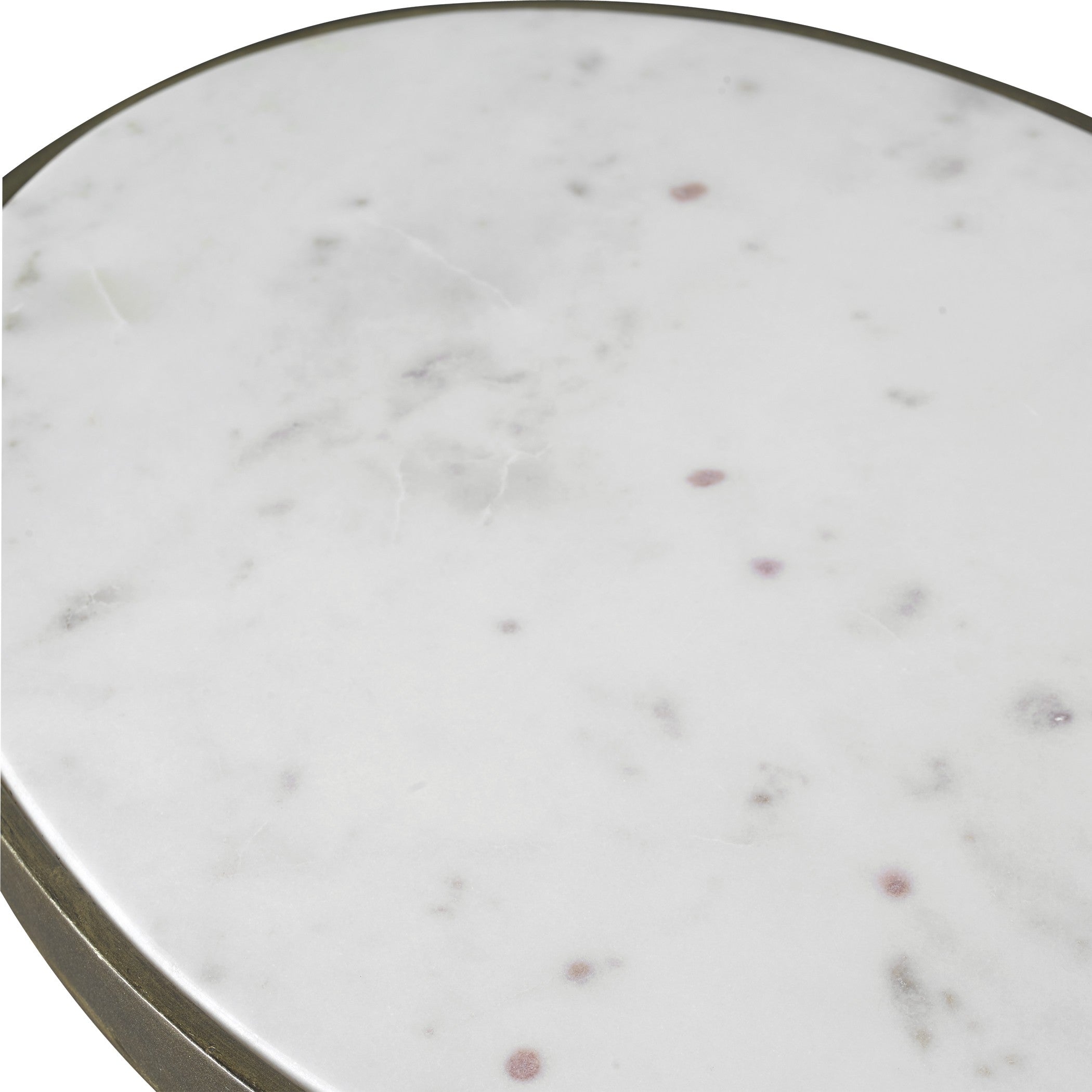 Jessenia White Marble Accent Table by Uttermost