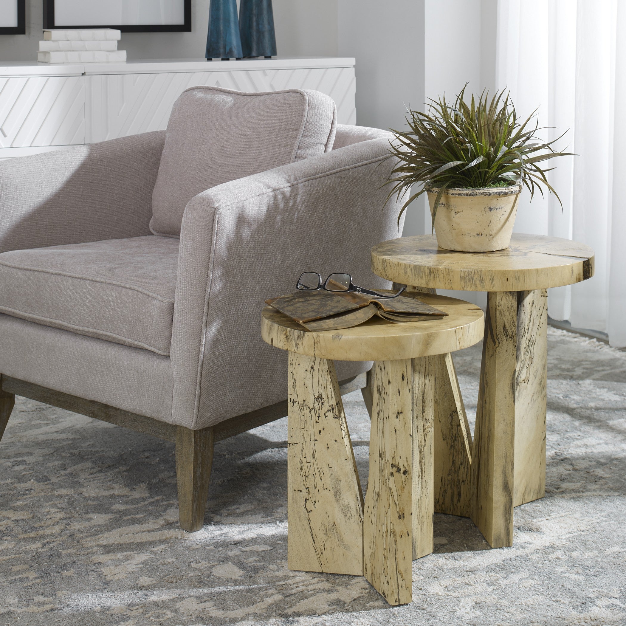 Nadette Natural Nesting Tables - Set of 2 by Uttermost