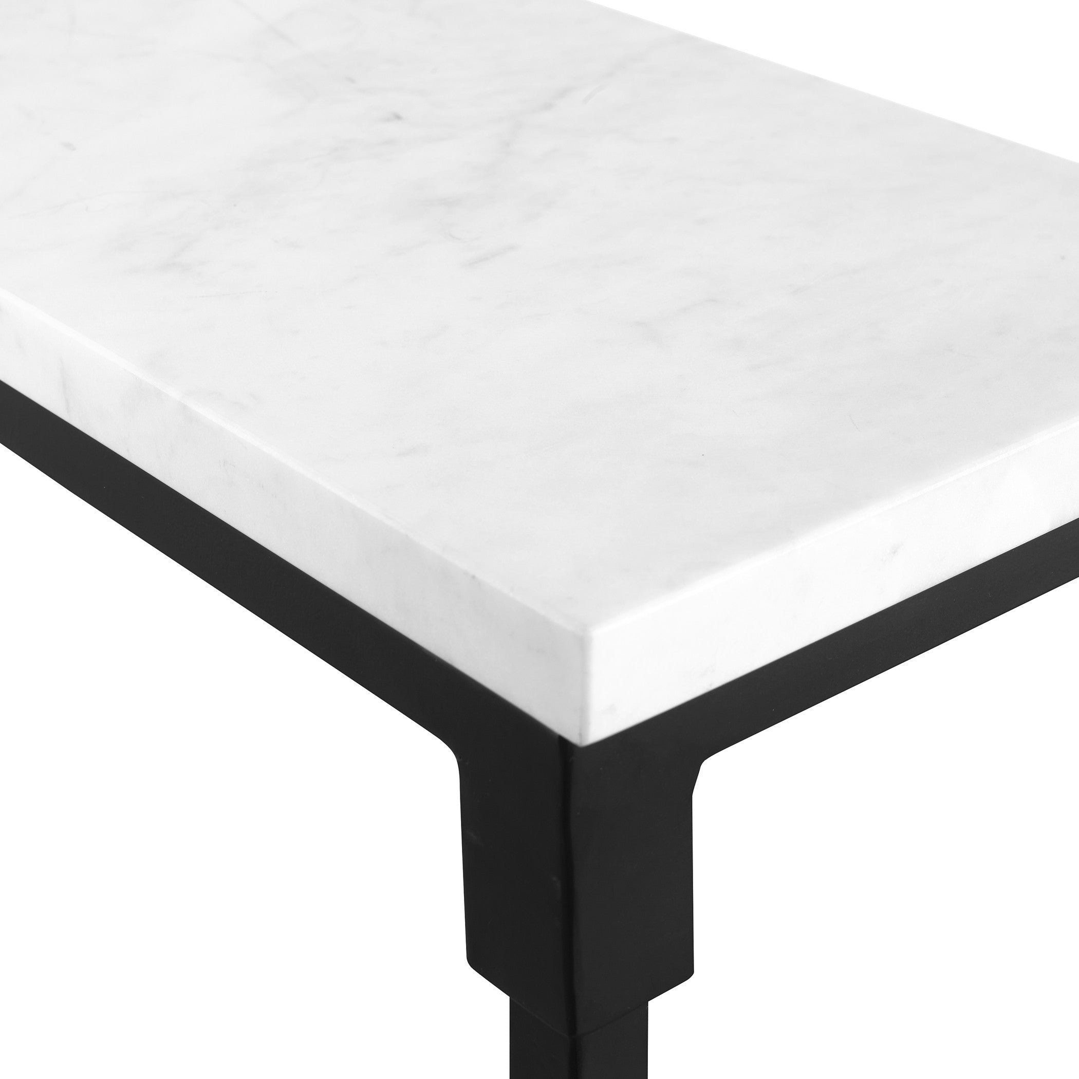 Bourges White Marble Console Table by Uttermost