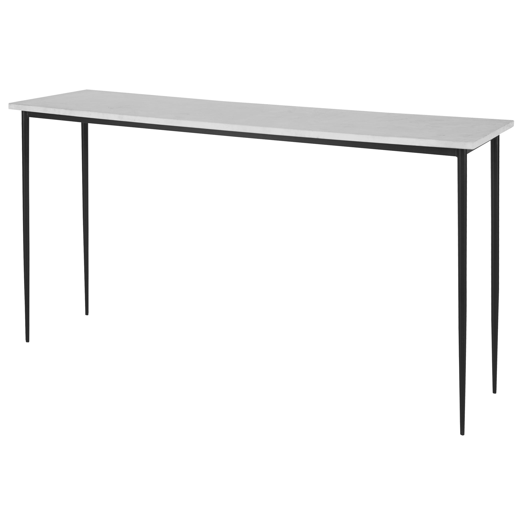 Nightfall White Marble Console Table by Uttermost