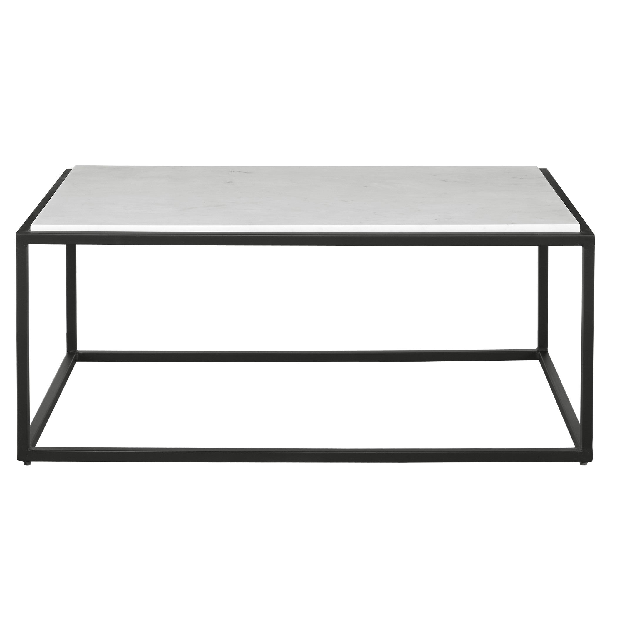 Vola Modern White Marble Coffee Table by Uttermost