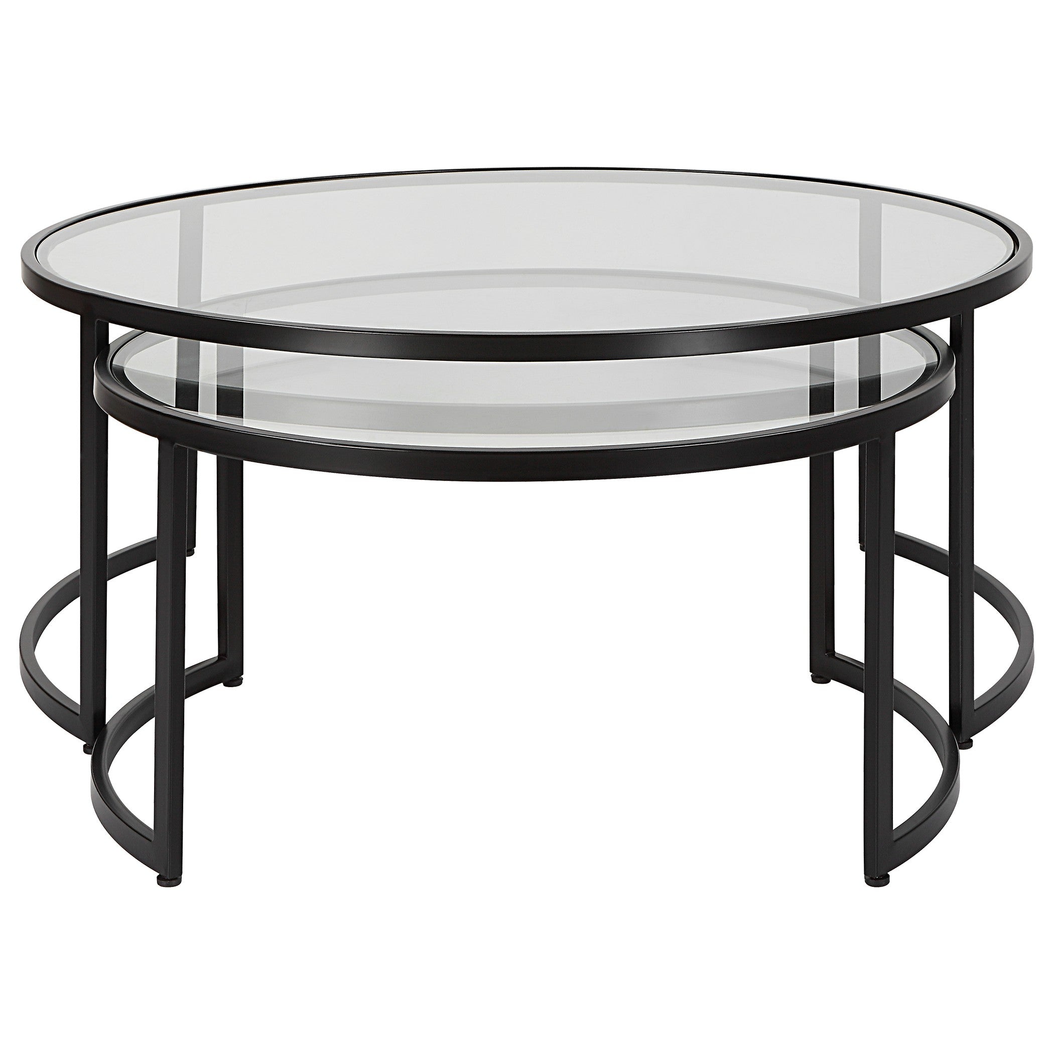 Rhea Black Nesting Coffee Tables - Set of 2 by Uttermost