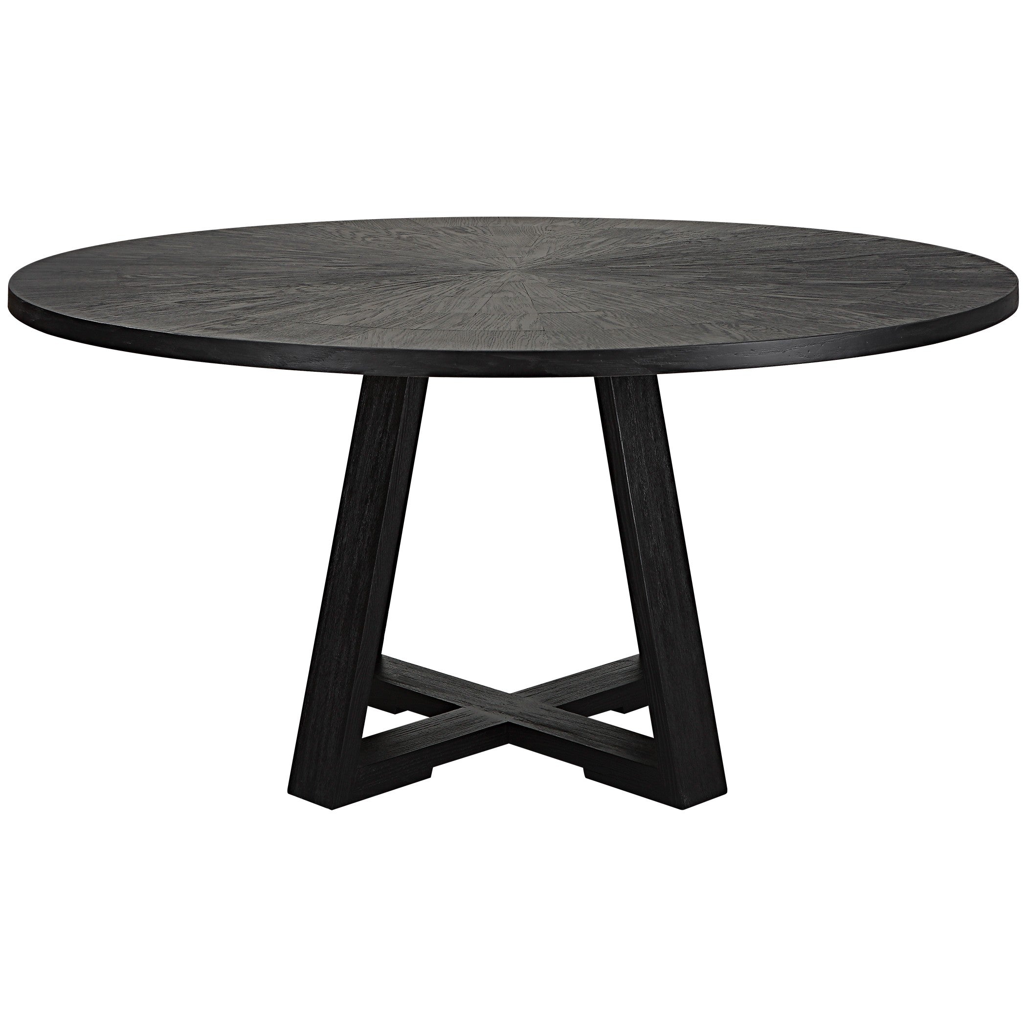 Gidran Round Black Dining Table by Uttermost
