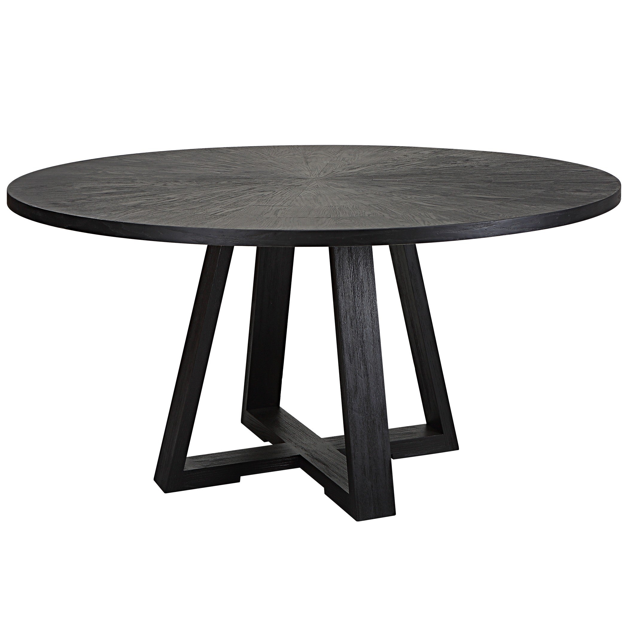 Gidran Round Black Dining Table by Uttermost
