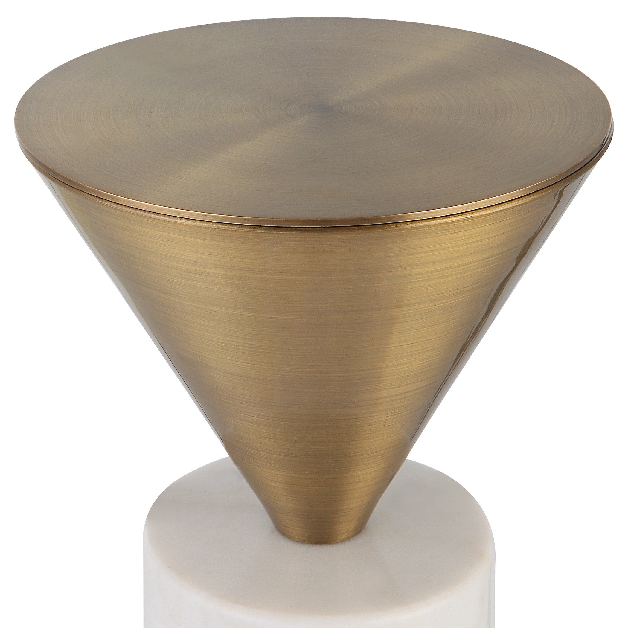 Top Hat Brass Drink Table by Uttermost