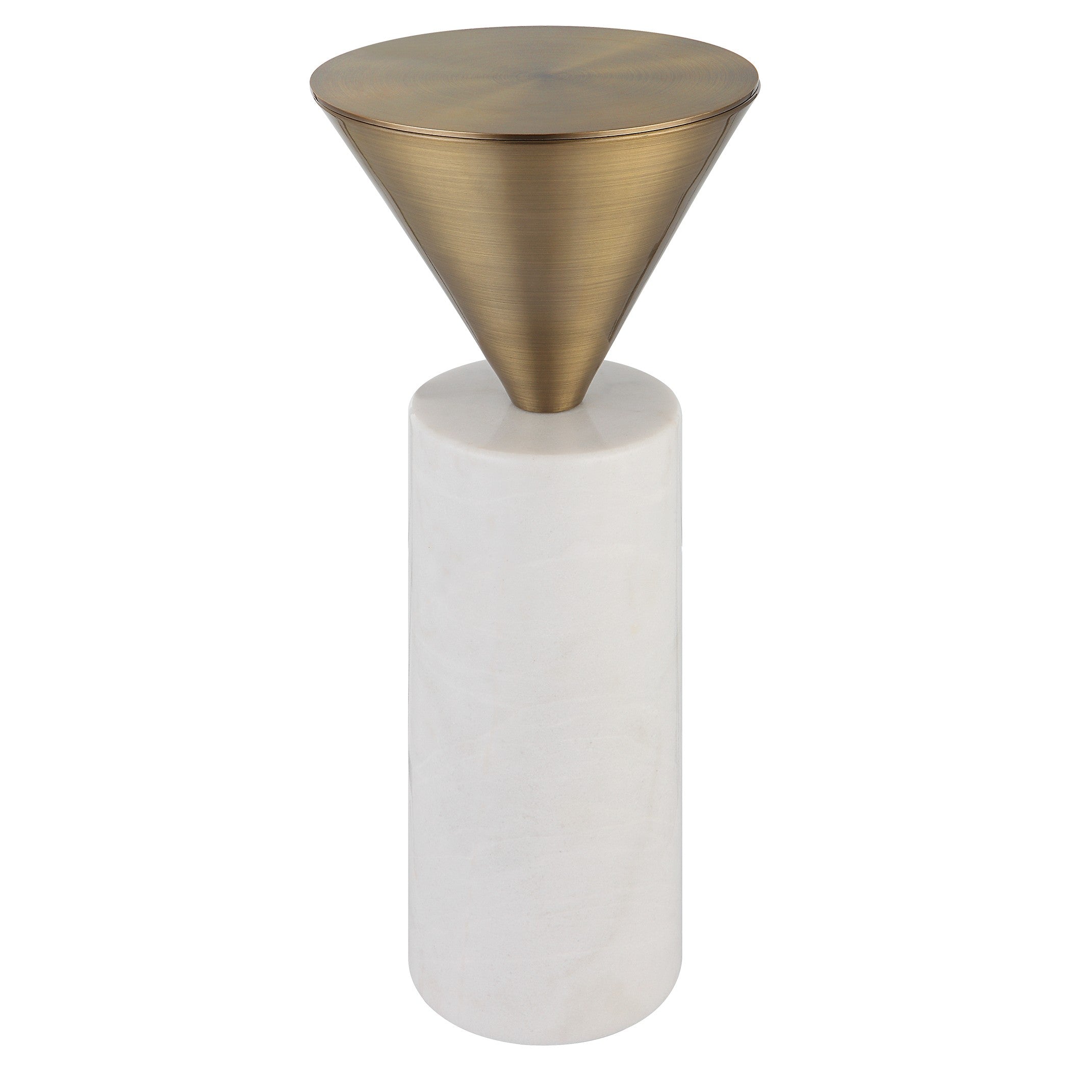 Top Hat Brass Drink Table by Uttermost