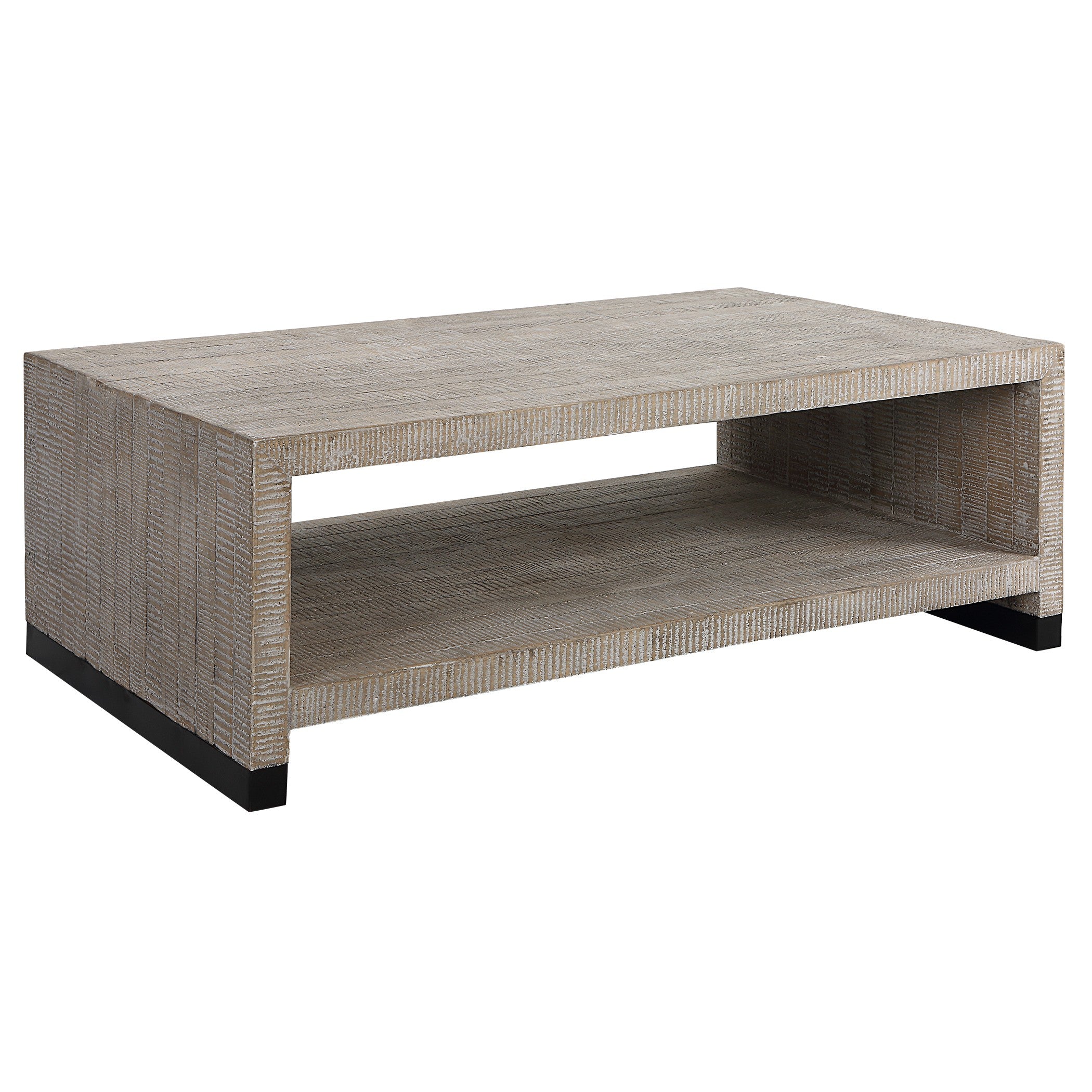 Bosk White Washed Coffee Table by Uttermost