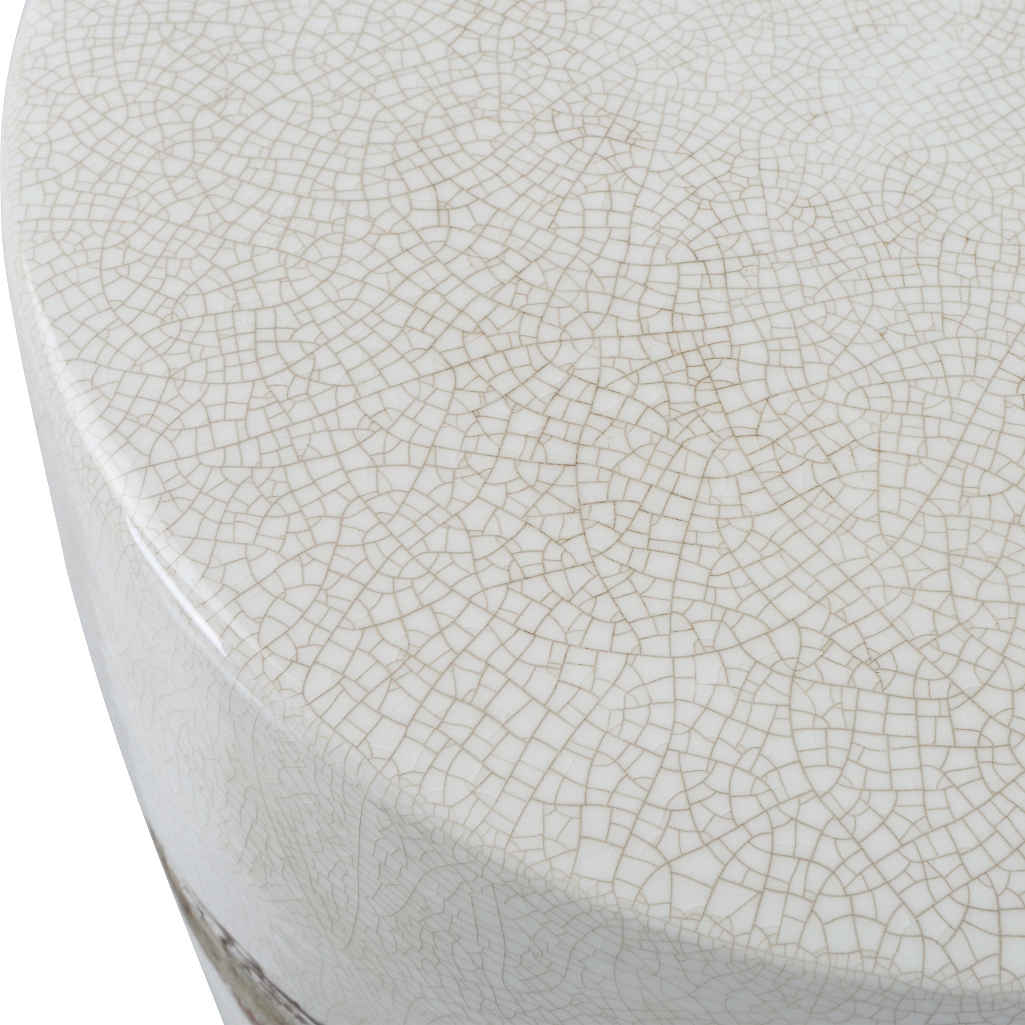 Comanche White Ceramic Garden Stool Uttermost